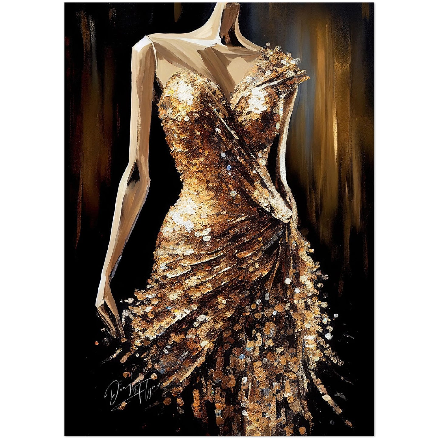 »Golden Glimmer Dress«