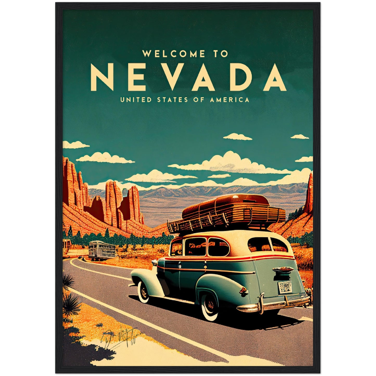 »Nevada, travel poster no 1« retro poster