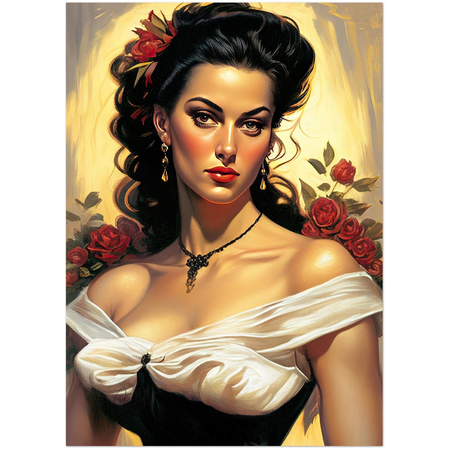 »Elegant Bridal Serenity« retro poster