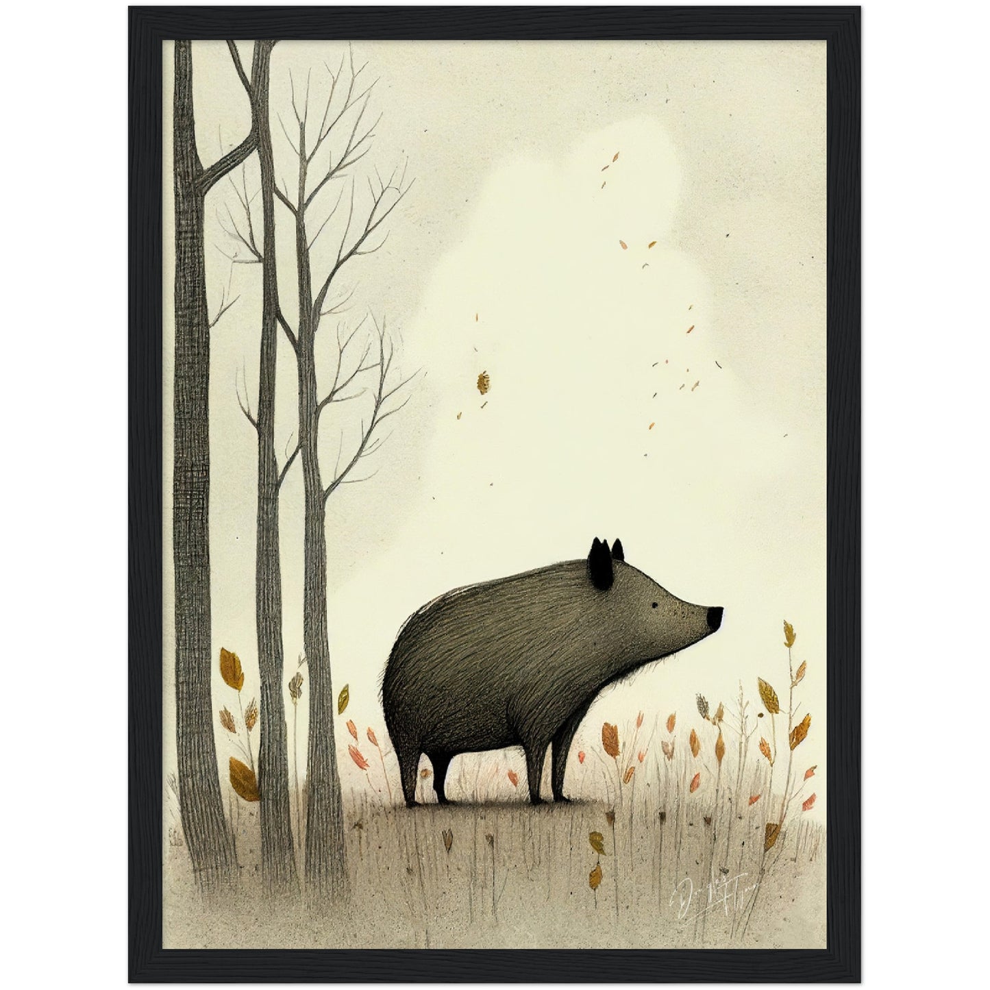»Wild Boar Grunt And Ruminate« retro poster