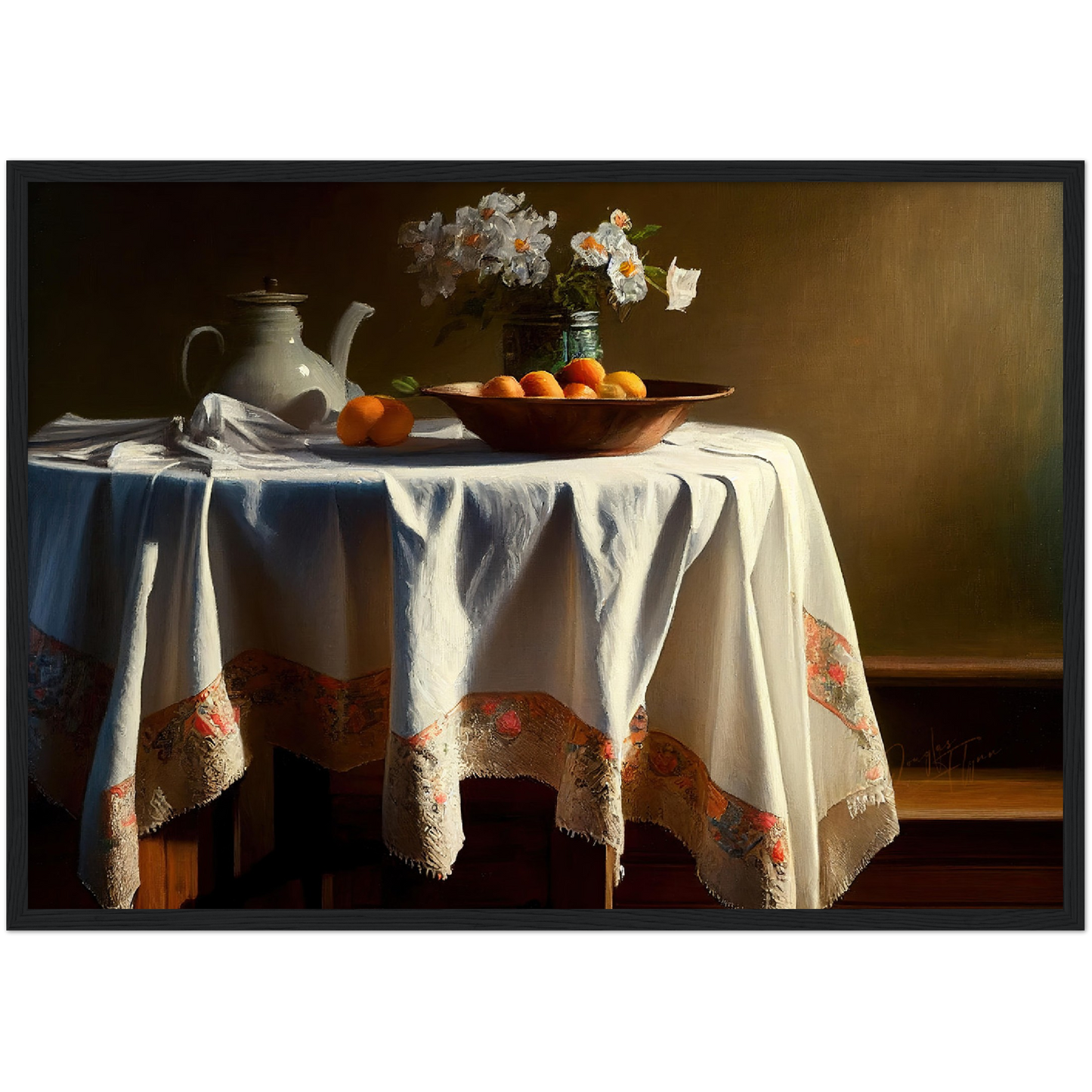 »Romantic meal together« retro poster