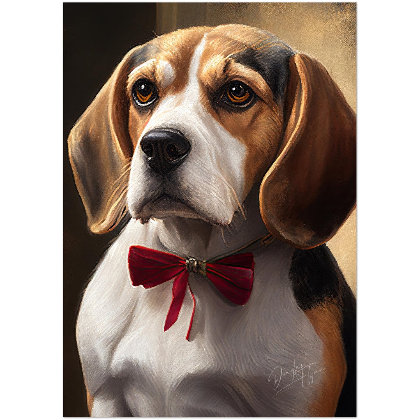 »Beagle med rosett«