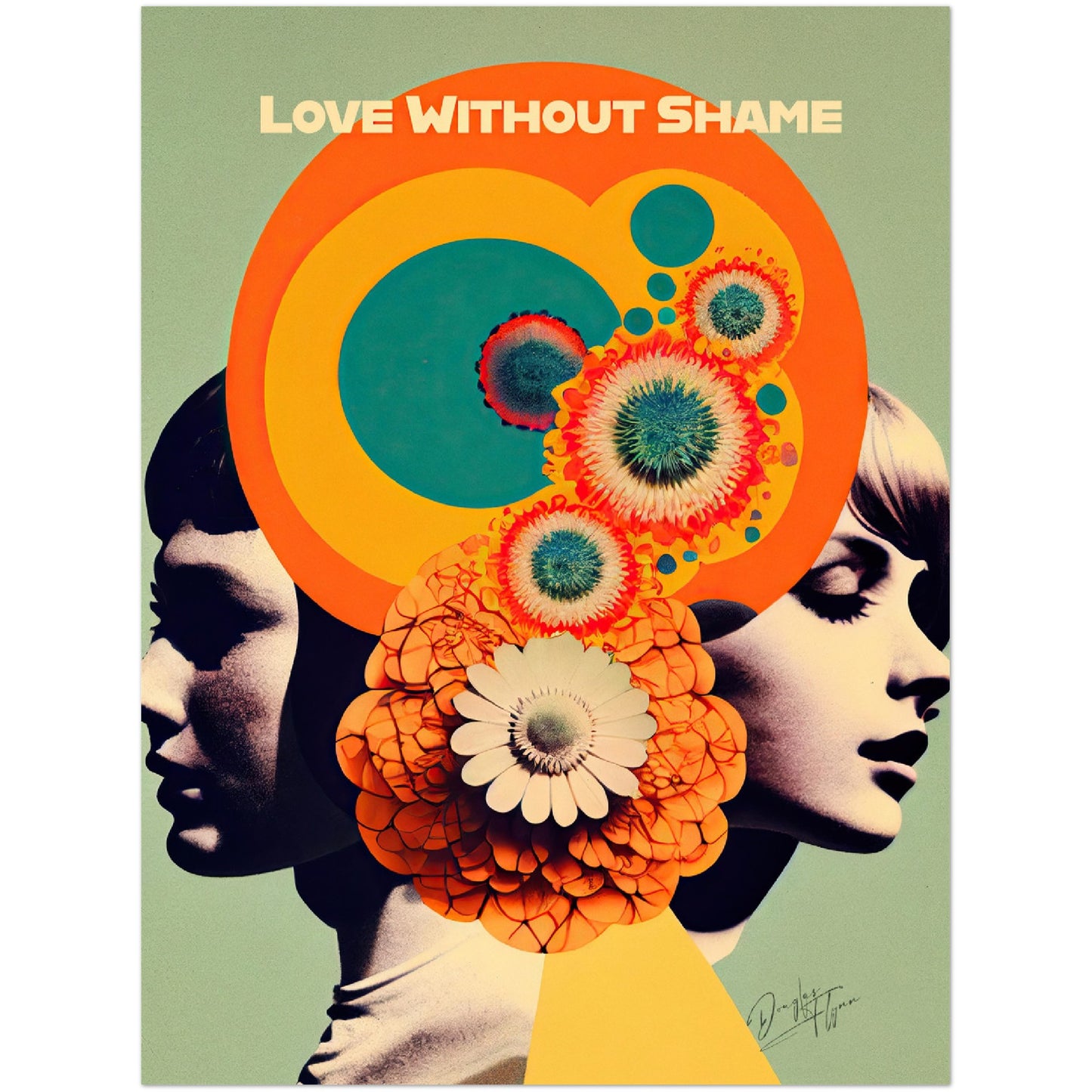 »Love Without Shame«retro poster