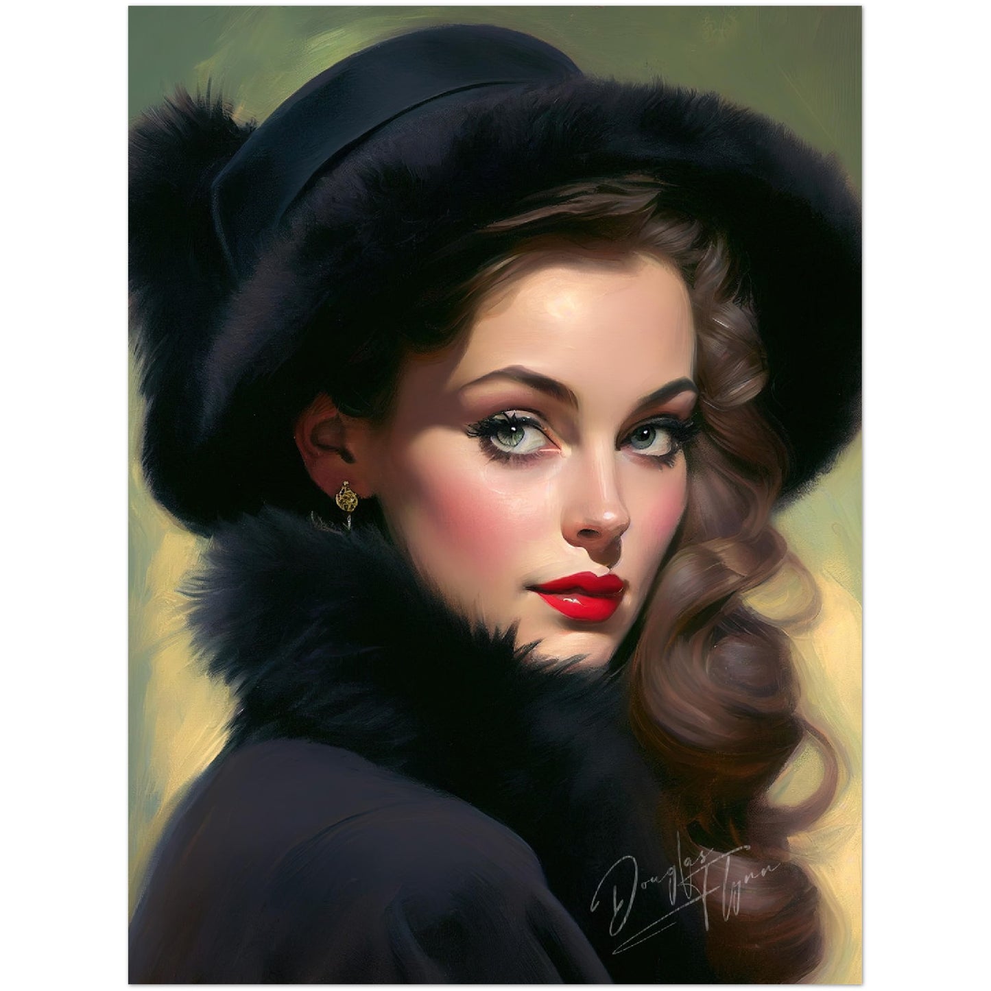 »Diana's Decadent Demeanor« retro poster