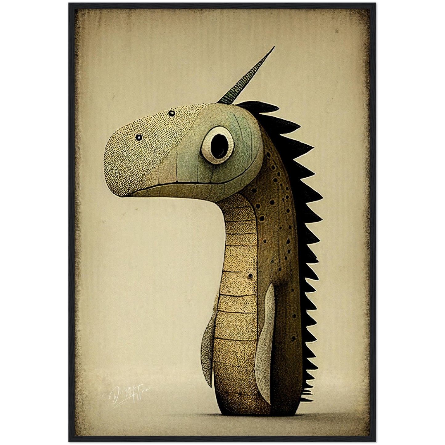 »Sad Dragon Birthday« retro poster