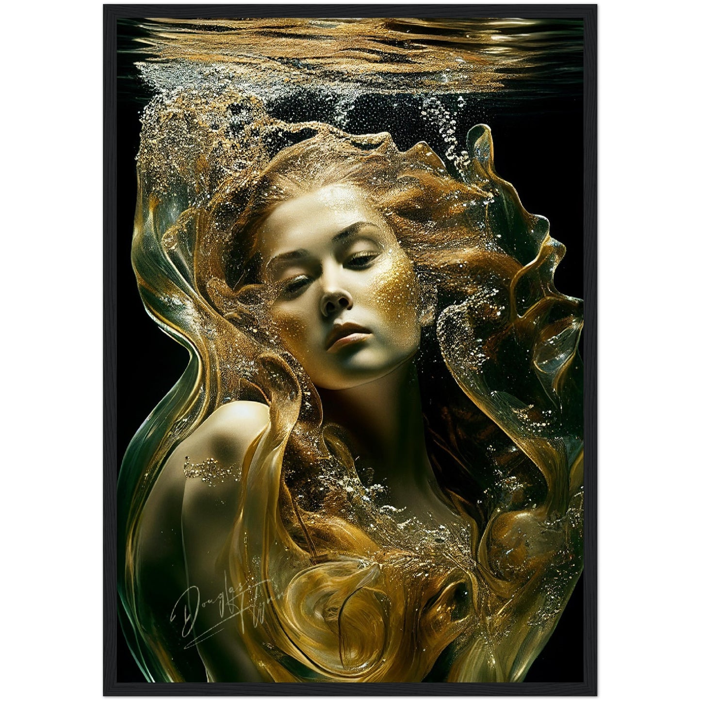 »Golden Oceanic Allure« retro poster