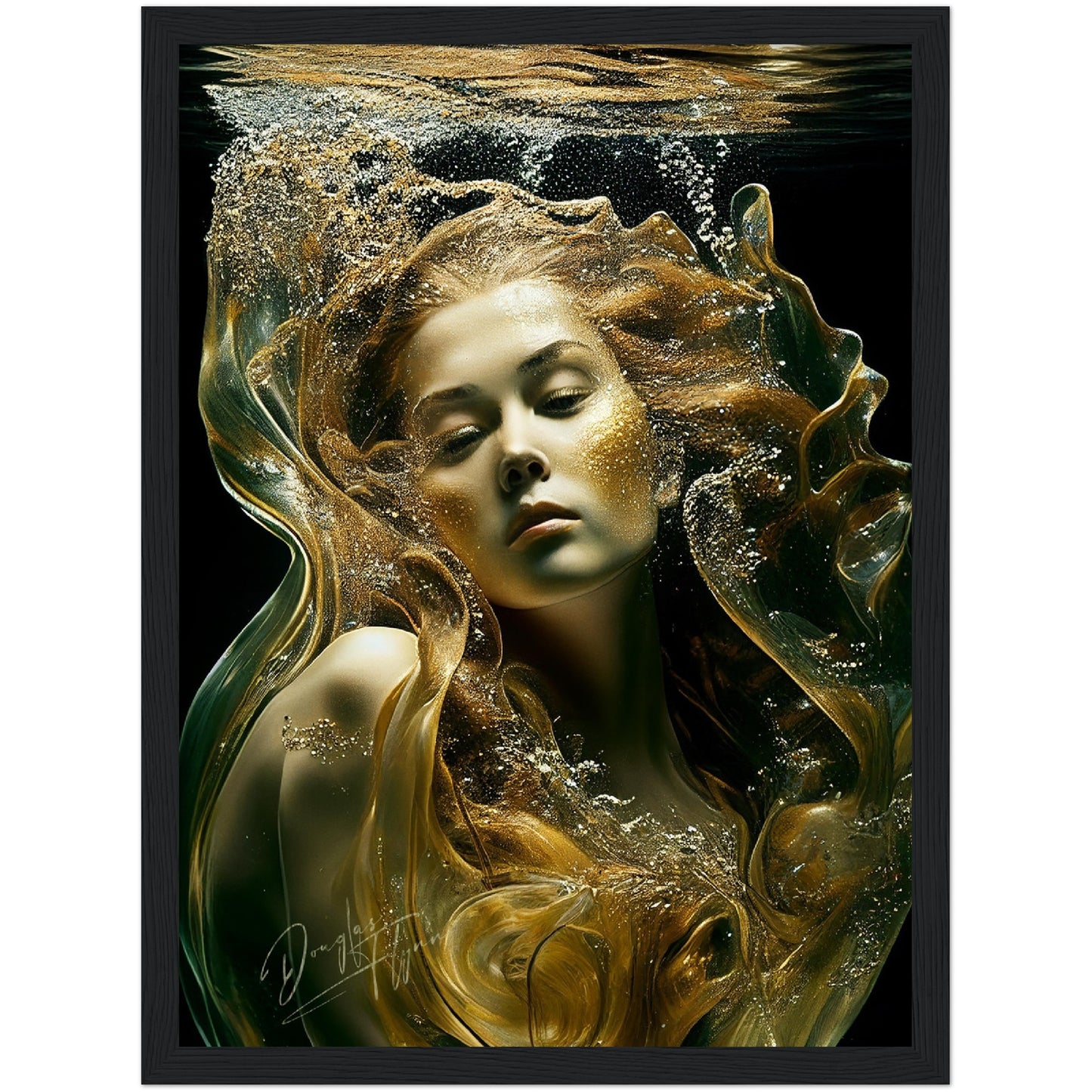 »Golden Oceanic Allure« retro poster