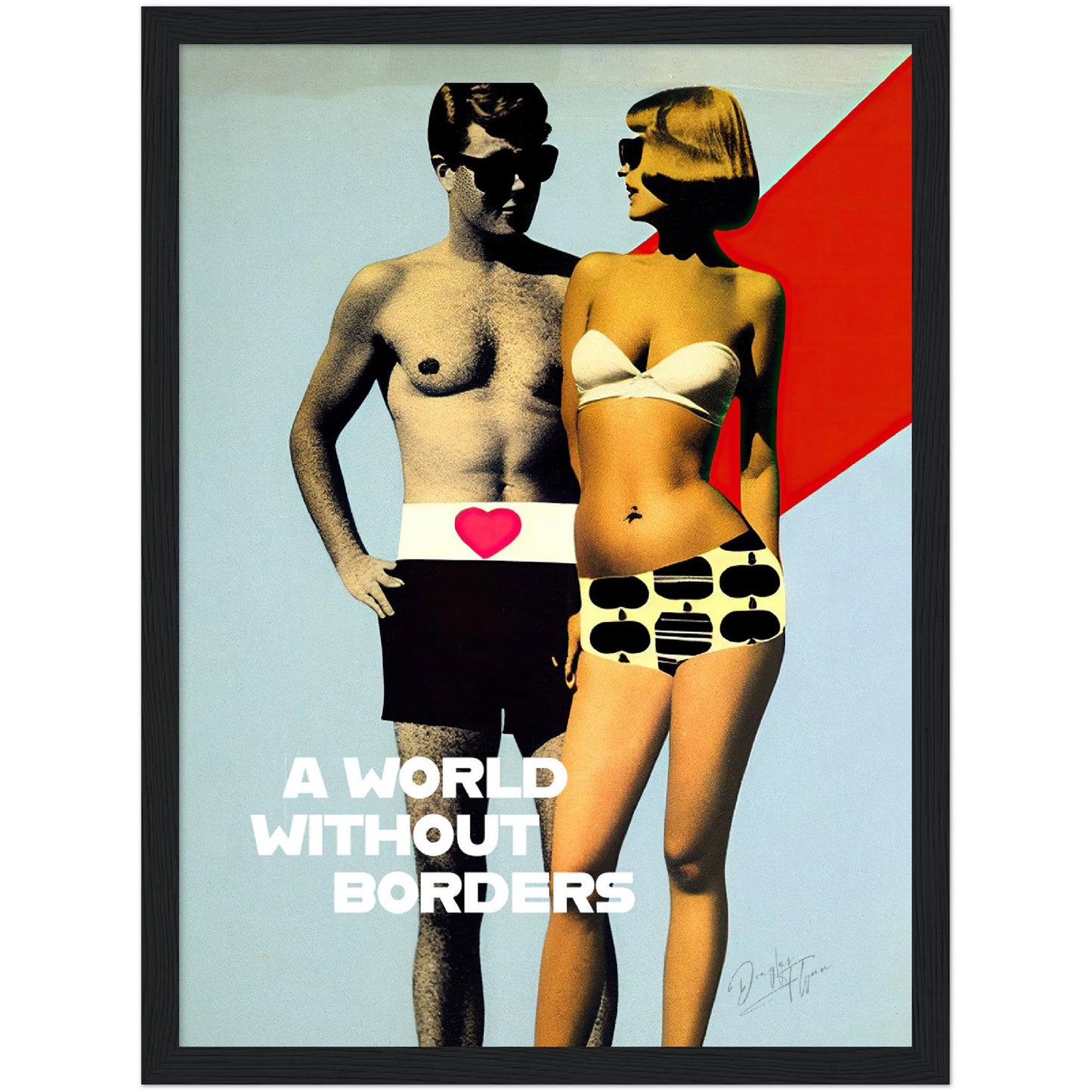 »A World Without Borders«retro poster