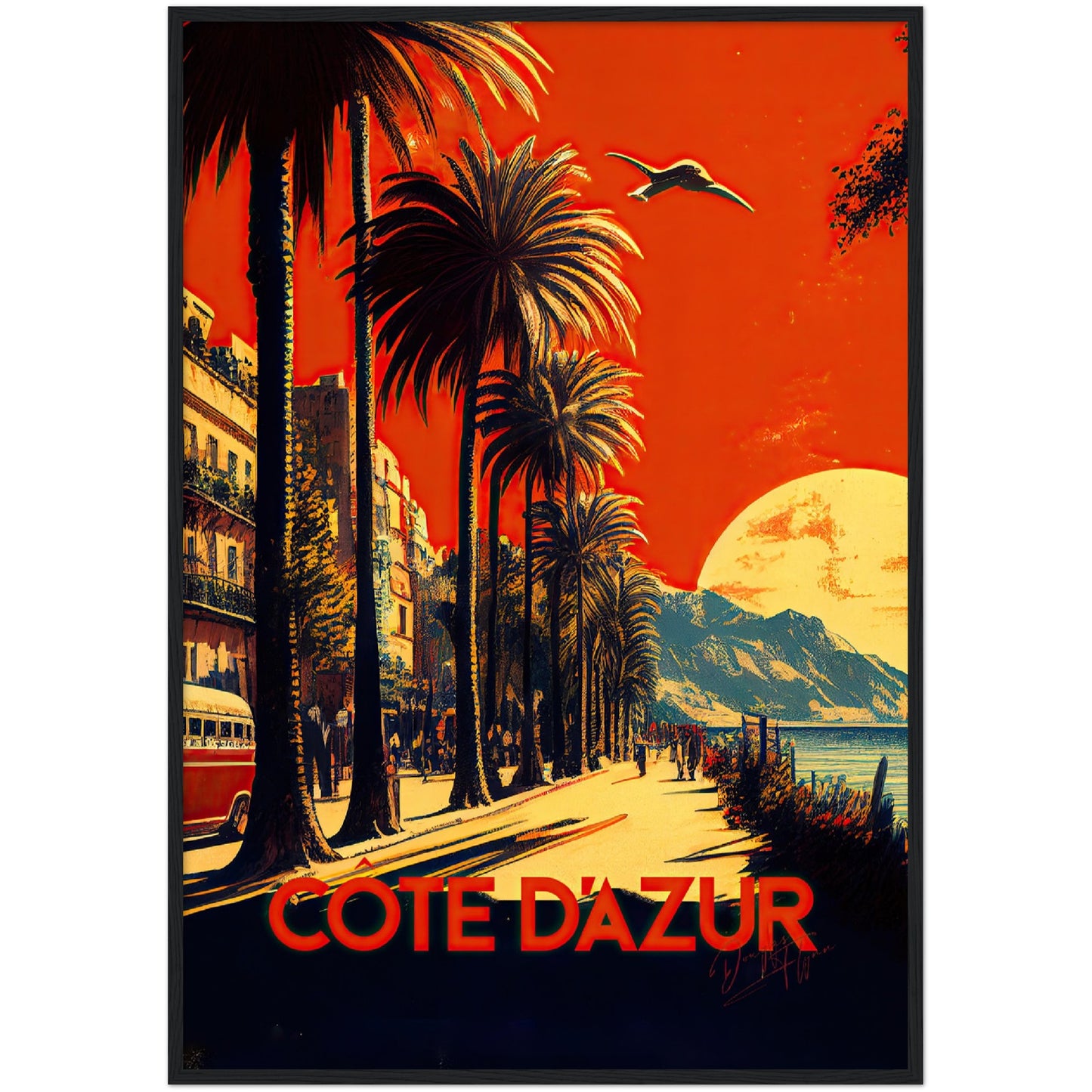 »Côte d'Azur, travel poster« retro poster