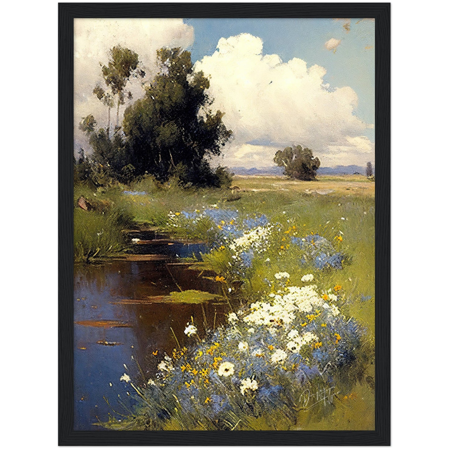 »Wildflowers« retro poster