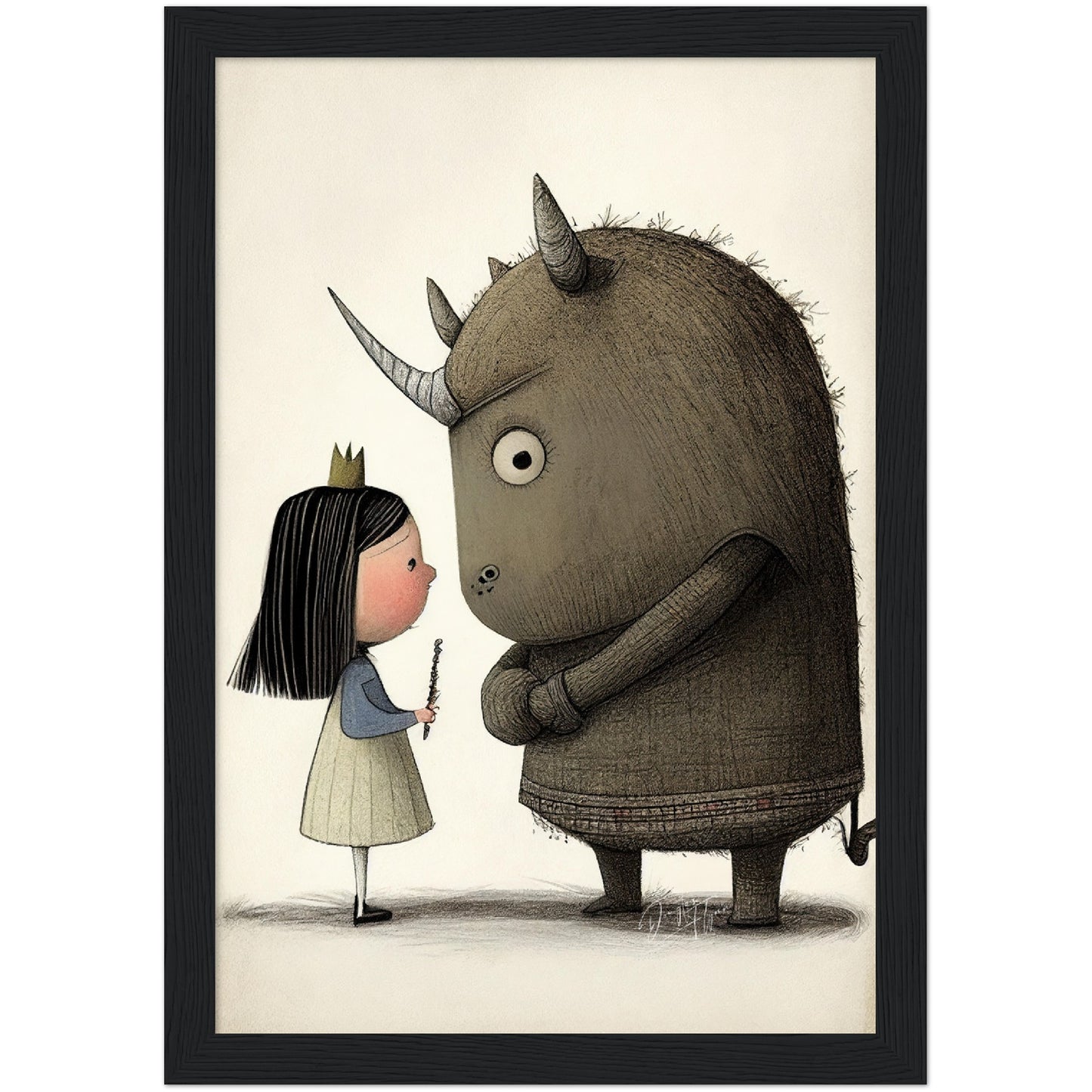 »Obstinate Goblin And The Princess« retro poster