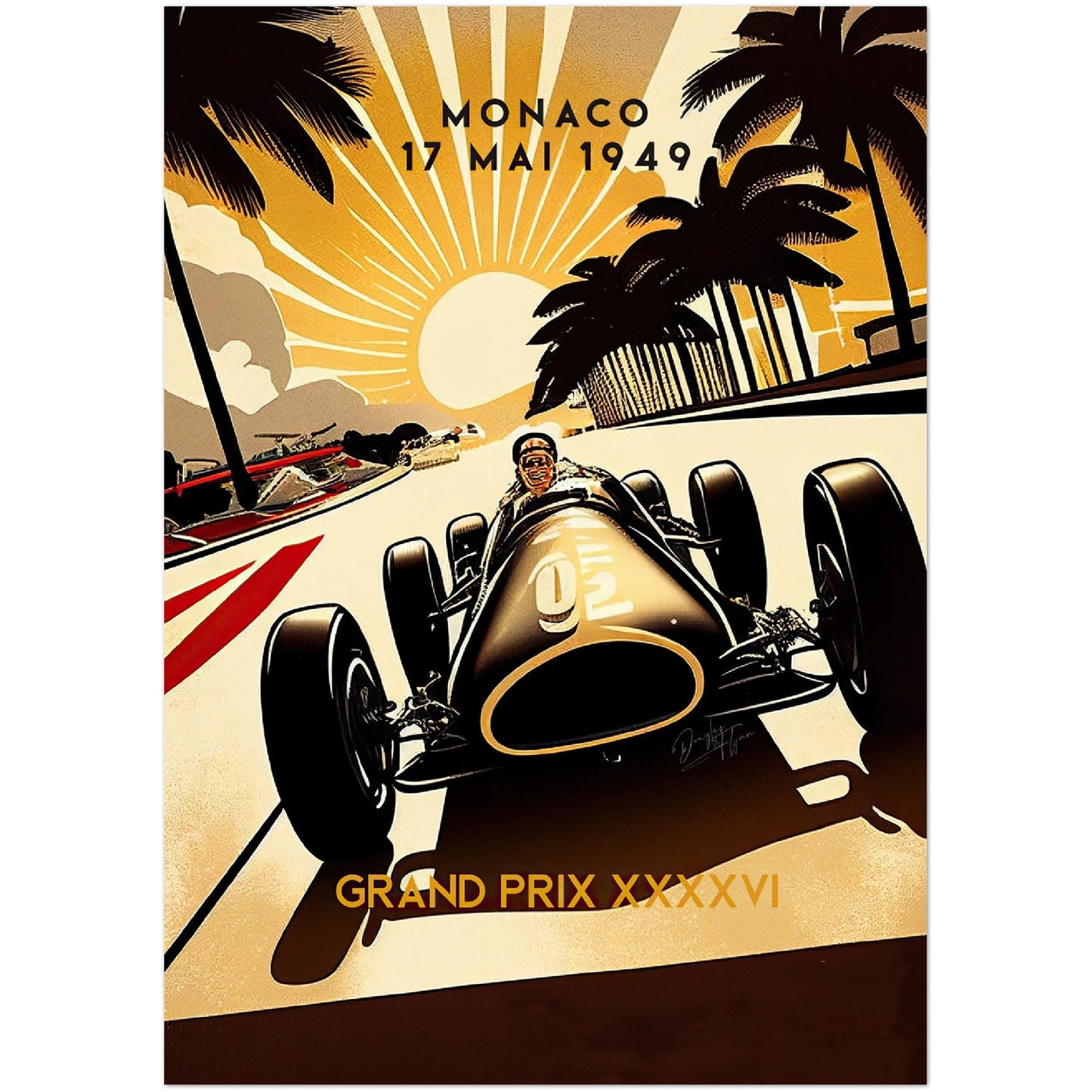 »Passionate Pioneers Racing« retro poster