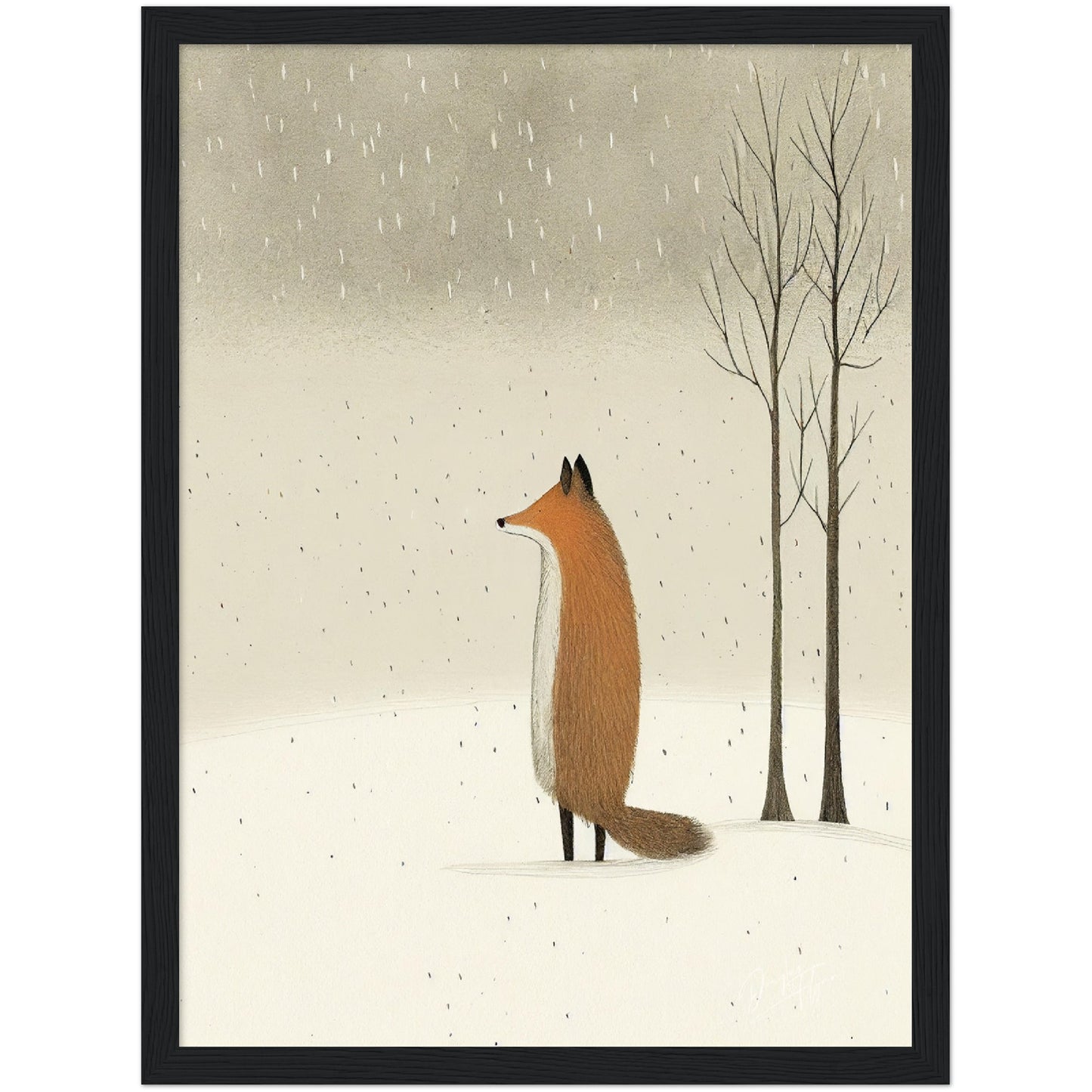 »Fox Sneak and Think Things Through« retro poster