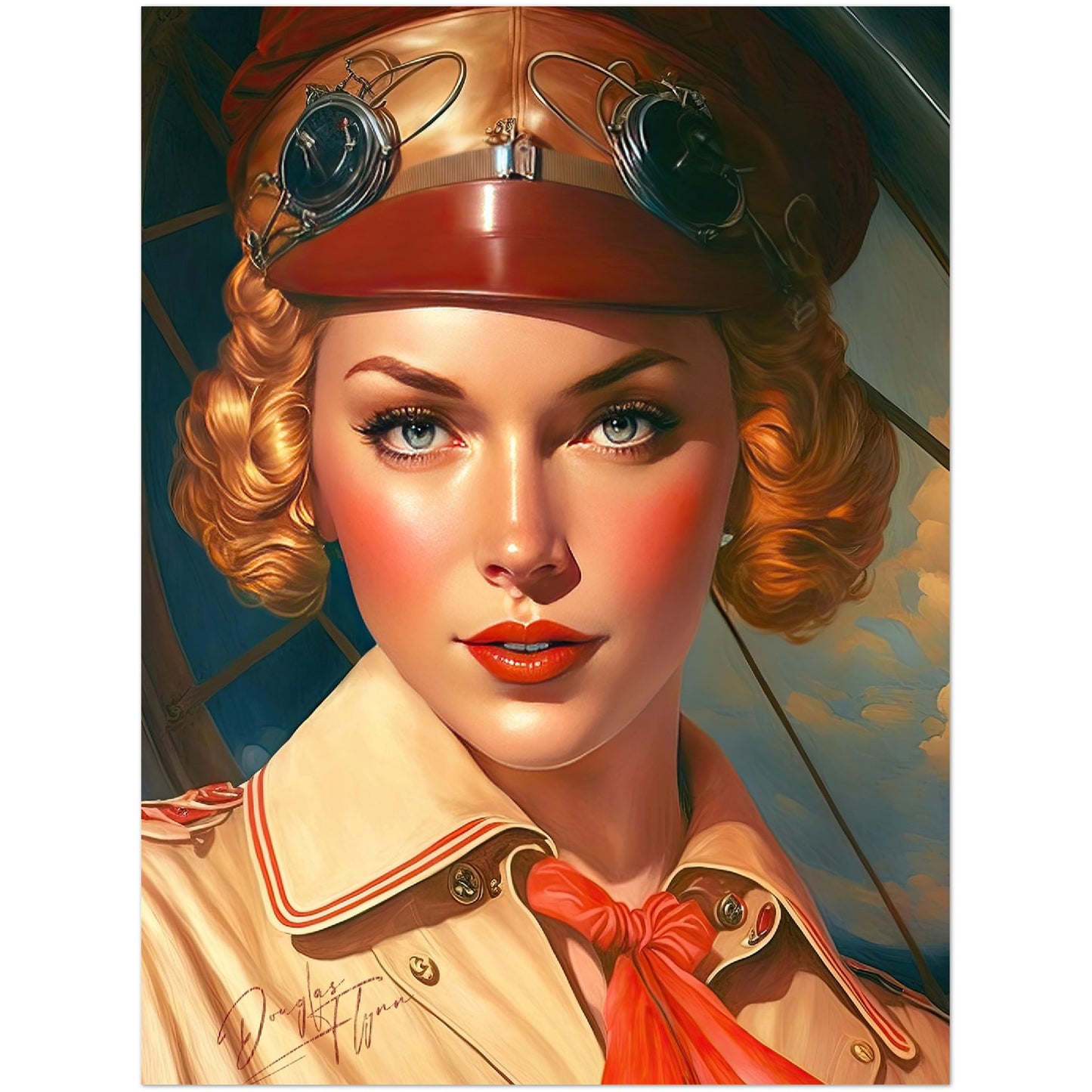 »Keep your eyes open for me« retro poster