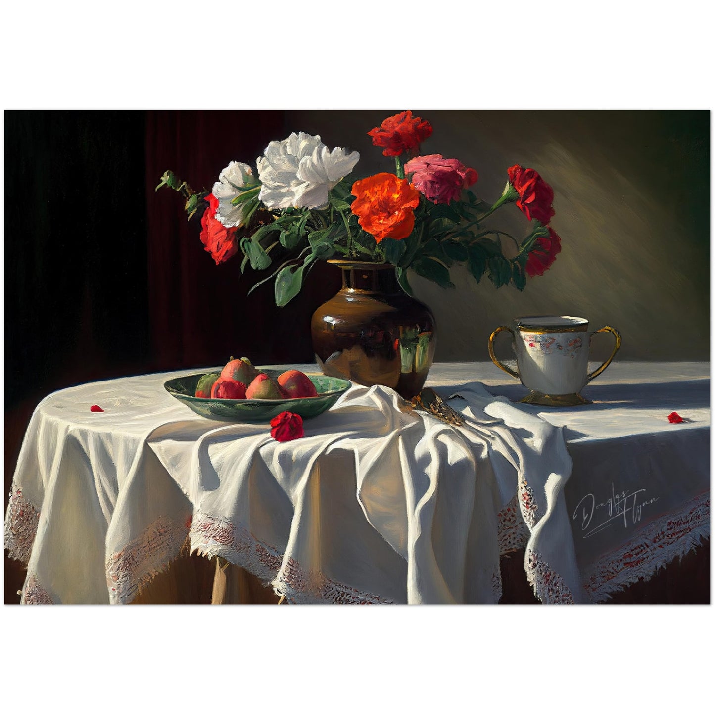 »Dreams at the dining table« retro poster