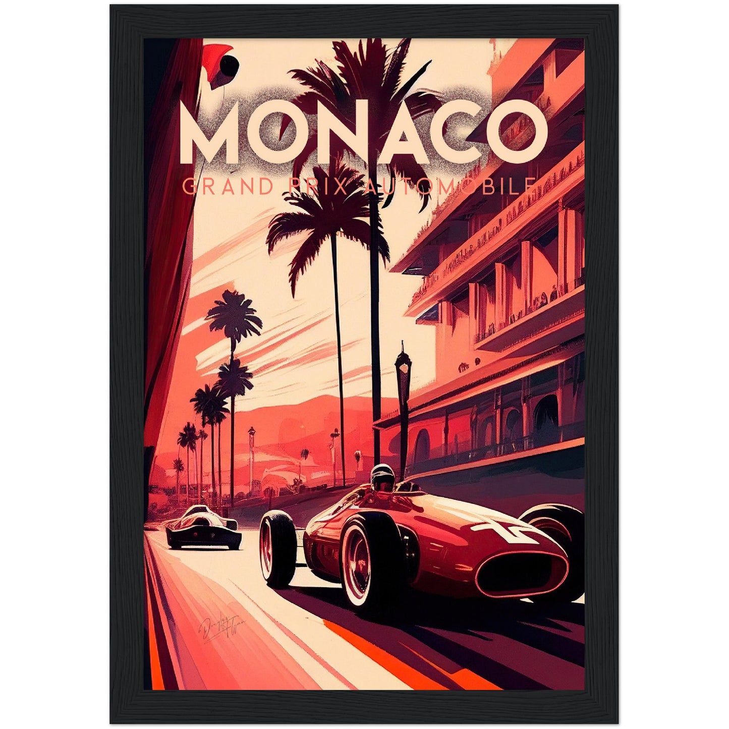 »Burning Rubber in the Past« retro poster