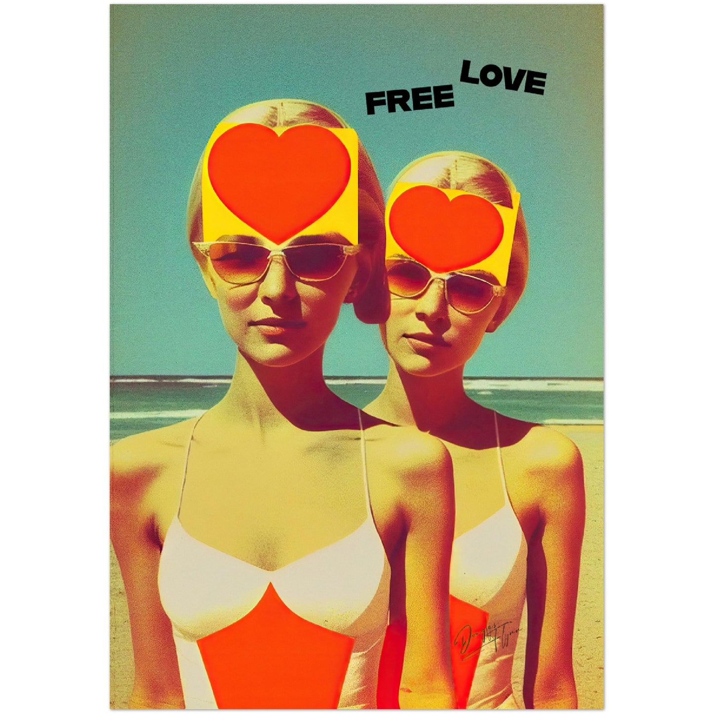 »Free Love«retro poster