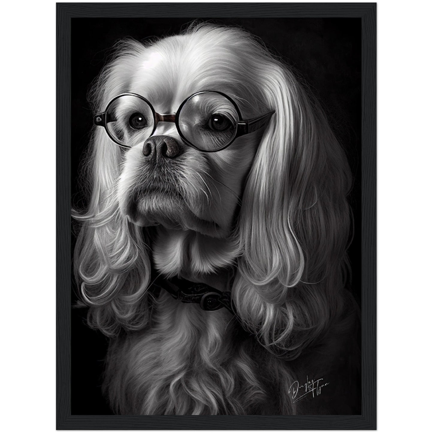 »Spectacled Spaniel« retro poster