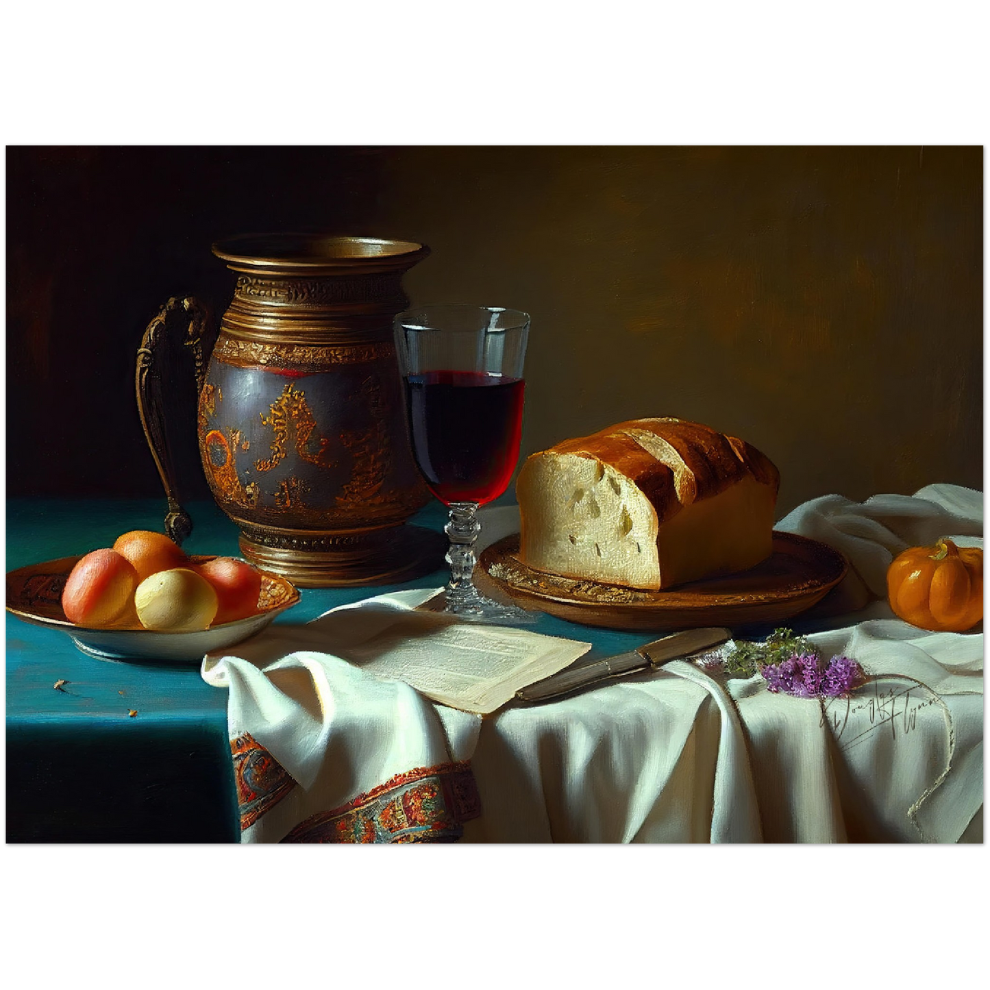 »Meal for two« retro poster