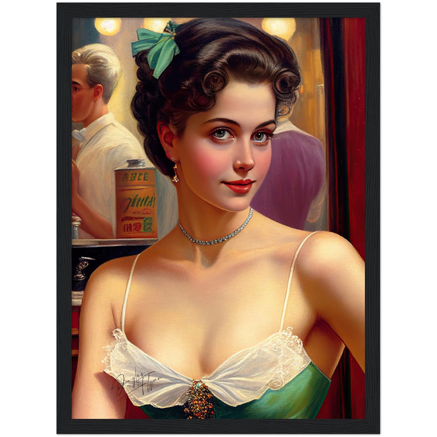 »Olive Oasis« retro poster