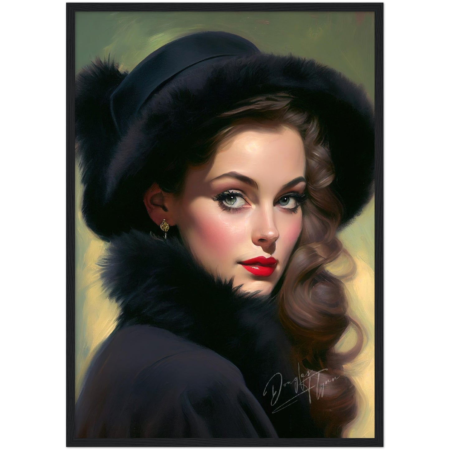 »Diana's Decadent Demeanor« retro poster