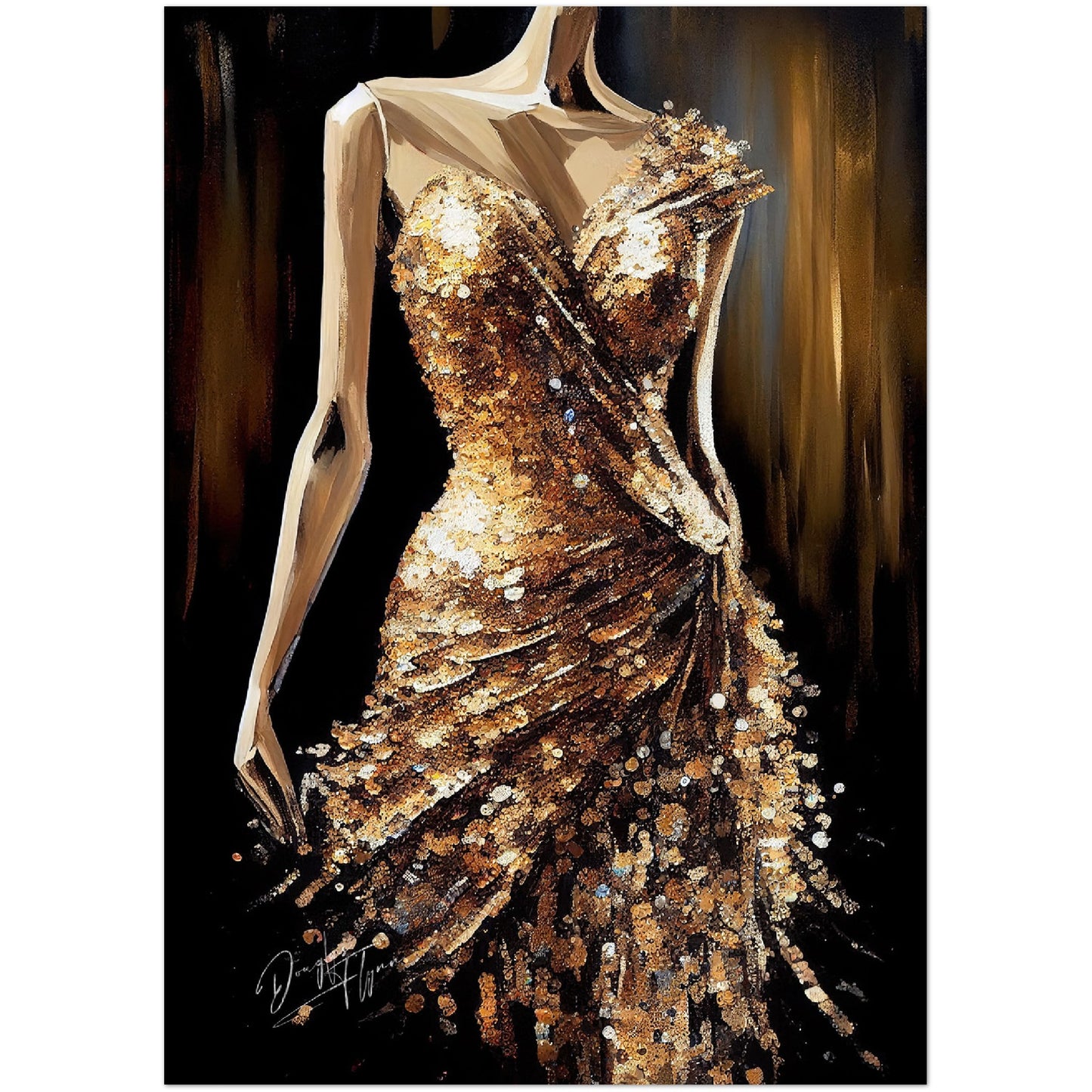 »Golden Glimmer Dress«