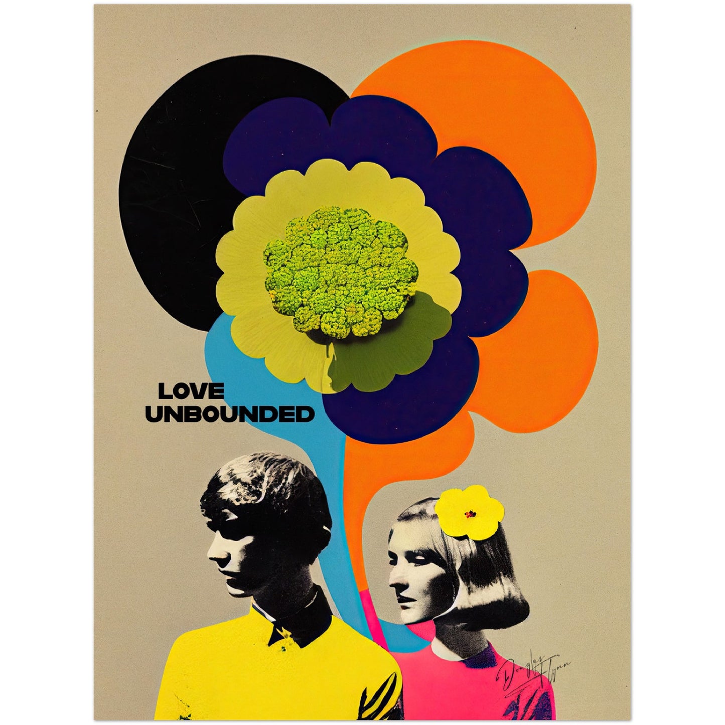 »Love Unbounded«retro poster