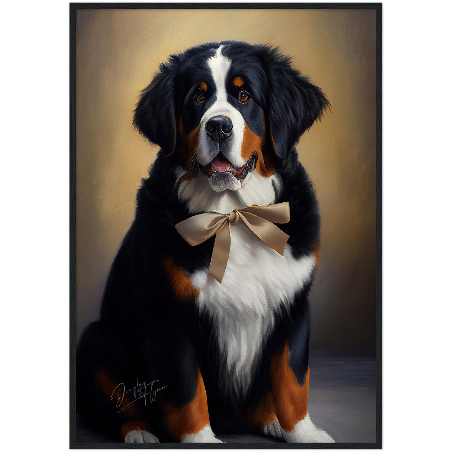 »Berner sennenhund med rosett«