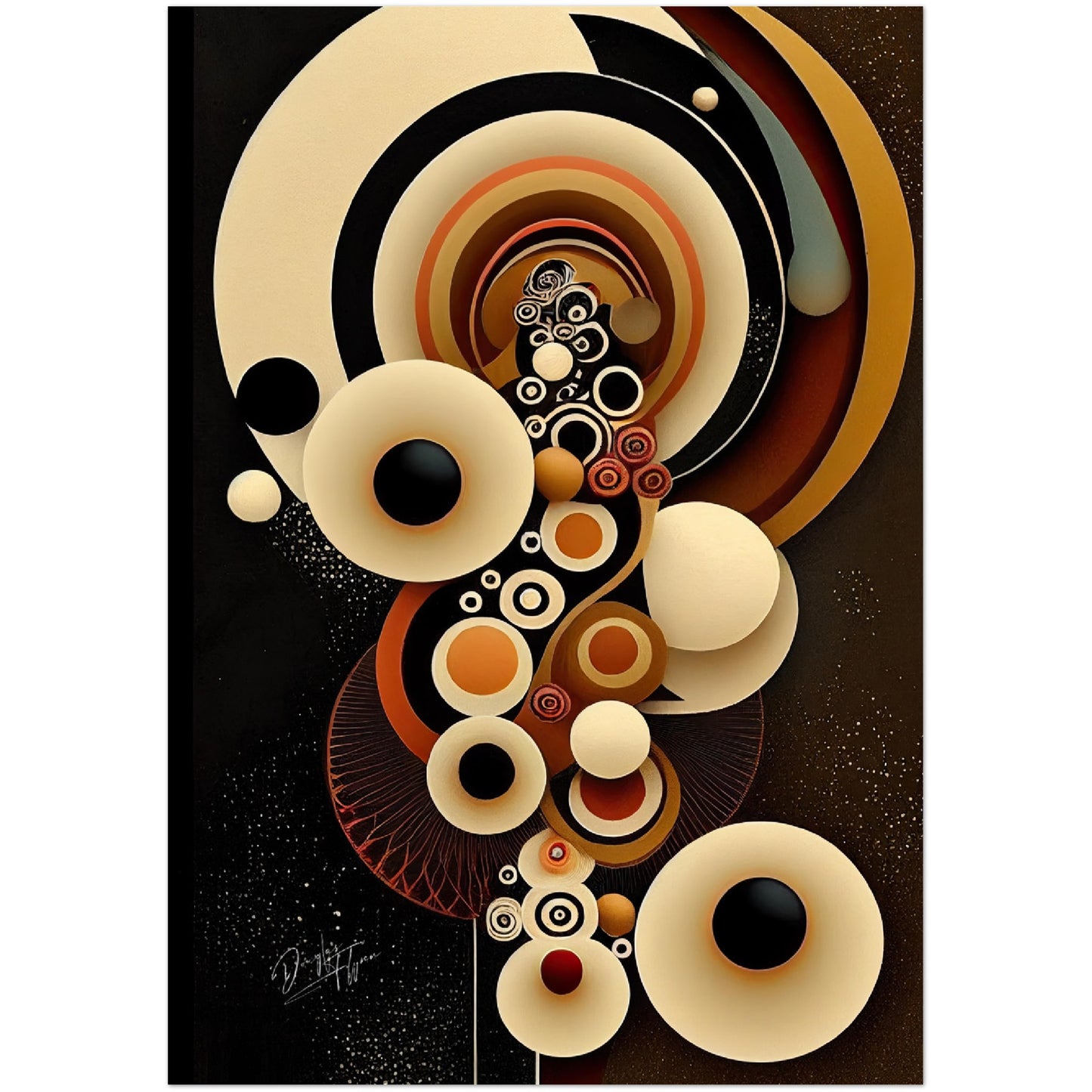 »Vibrant Structures« retro poster