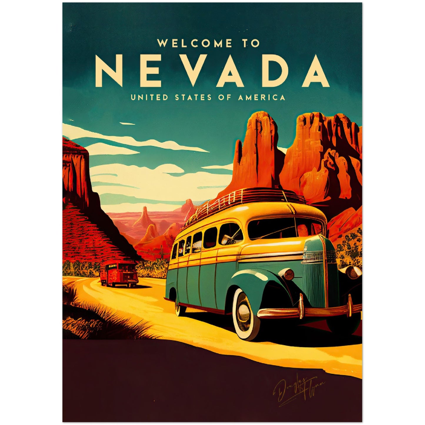»Nevada, travel poster no 2« retro poster