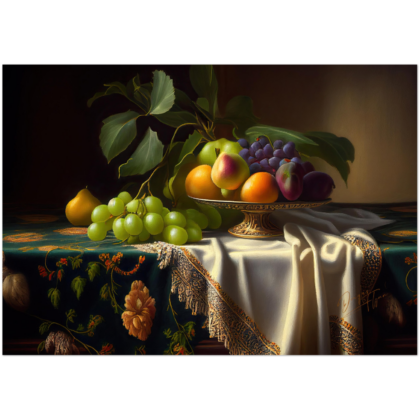 »Dining table for memories« retro poster