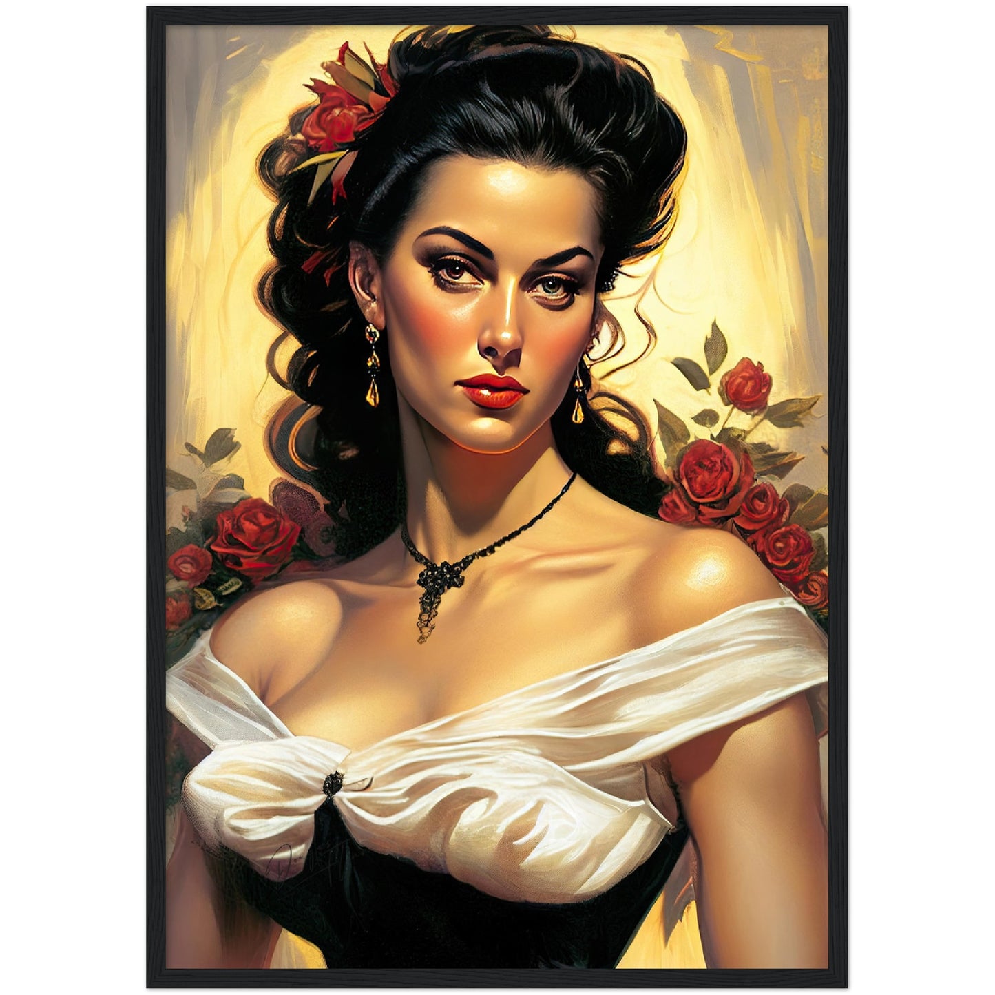 »Elegant Bridal Serenity« retro poster