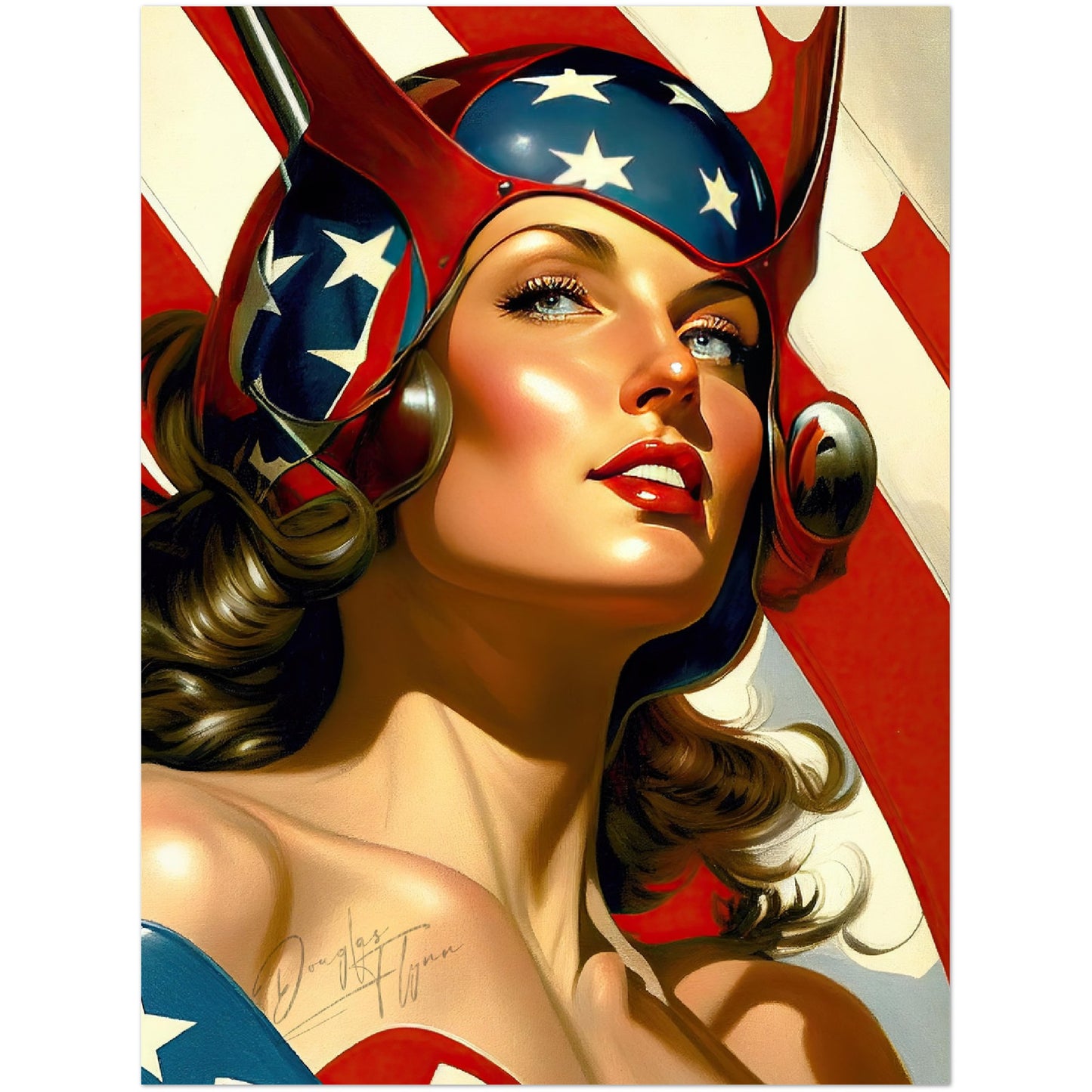 »StarSripedHero« retro poster