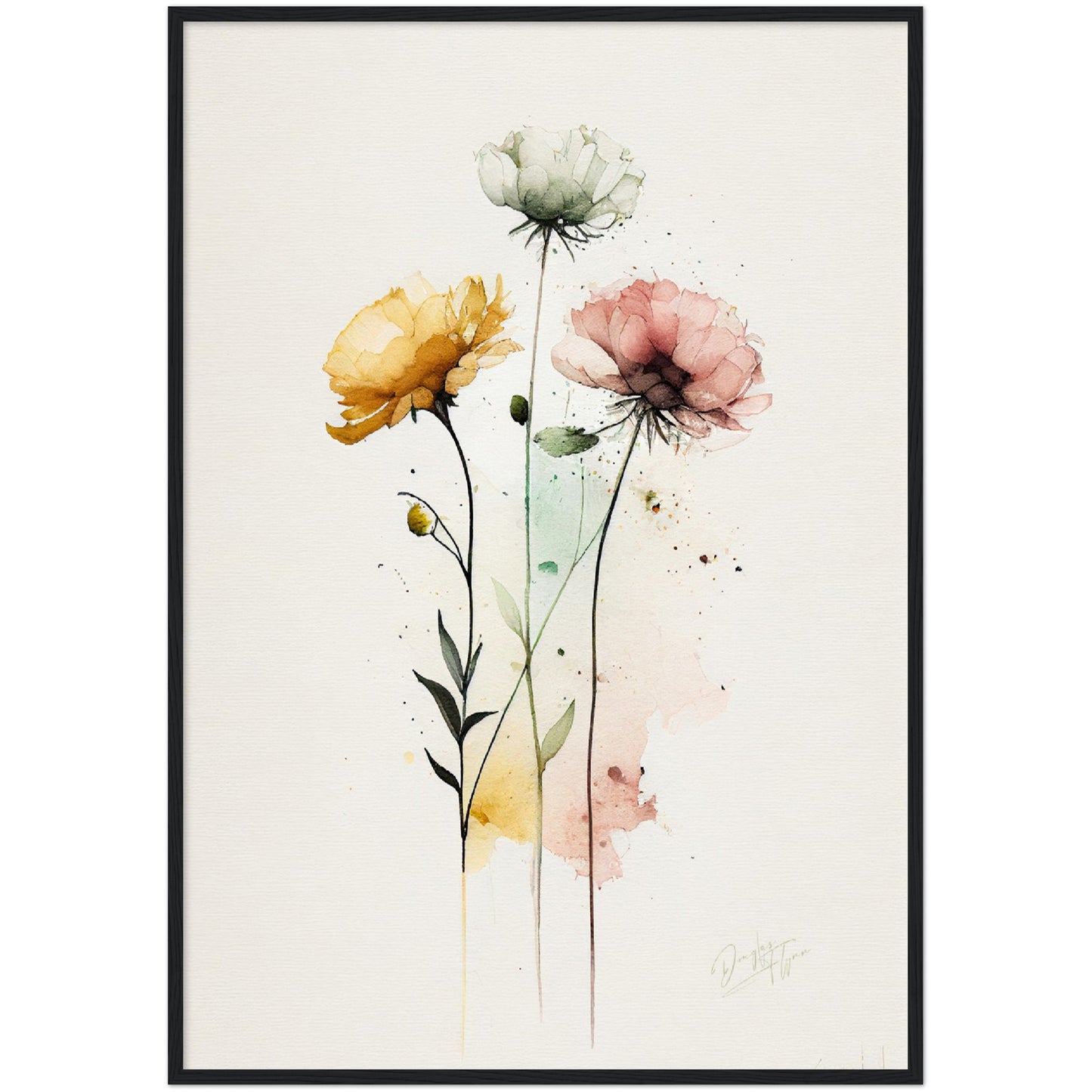 »Flower Reflections« retro poster