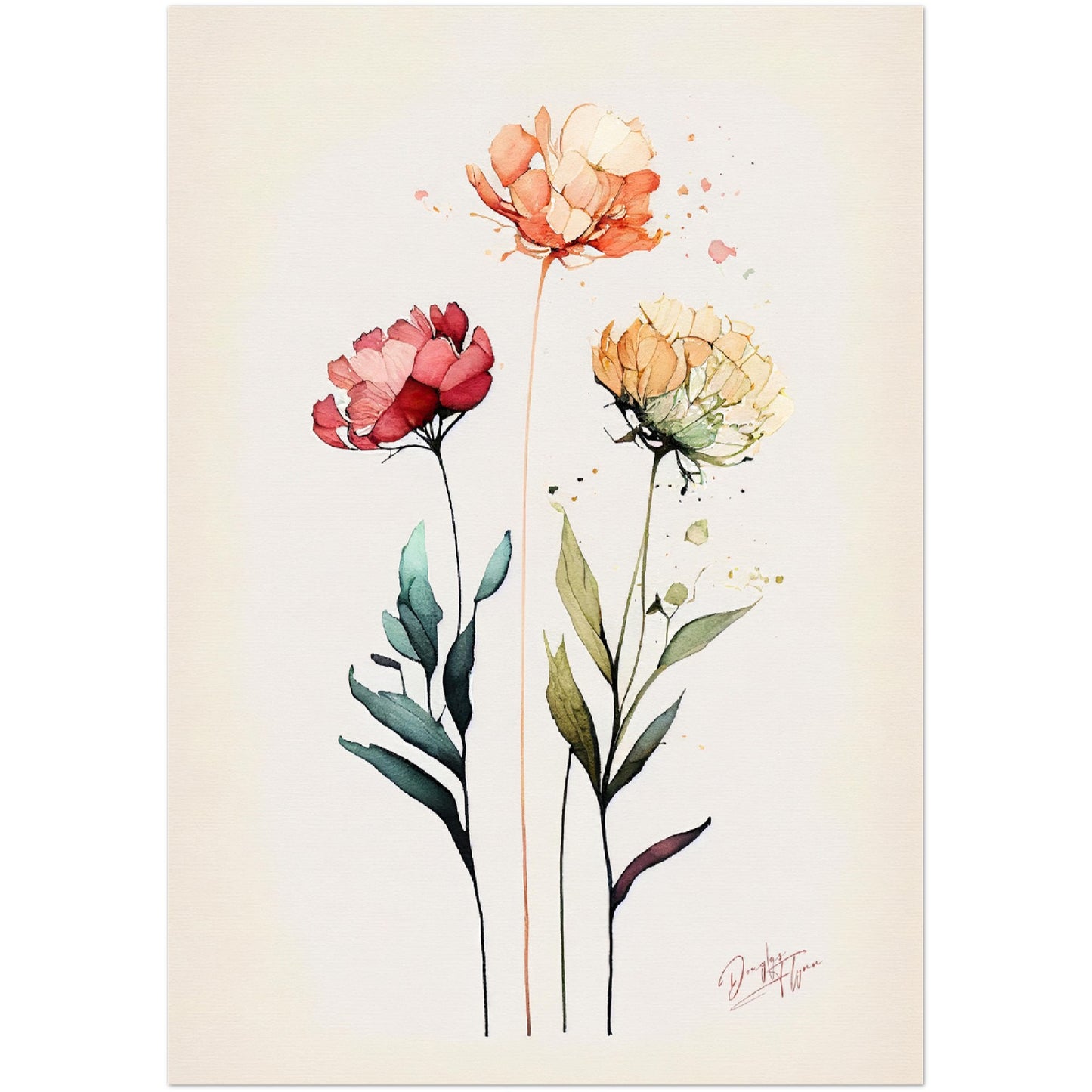 »Bouquet of Serenity« retro poster