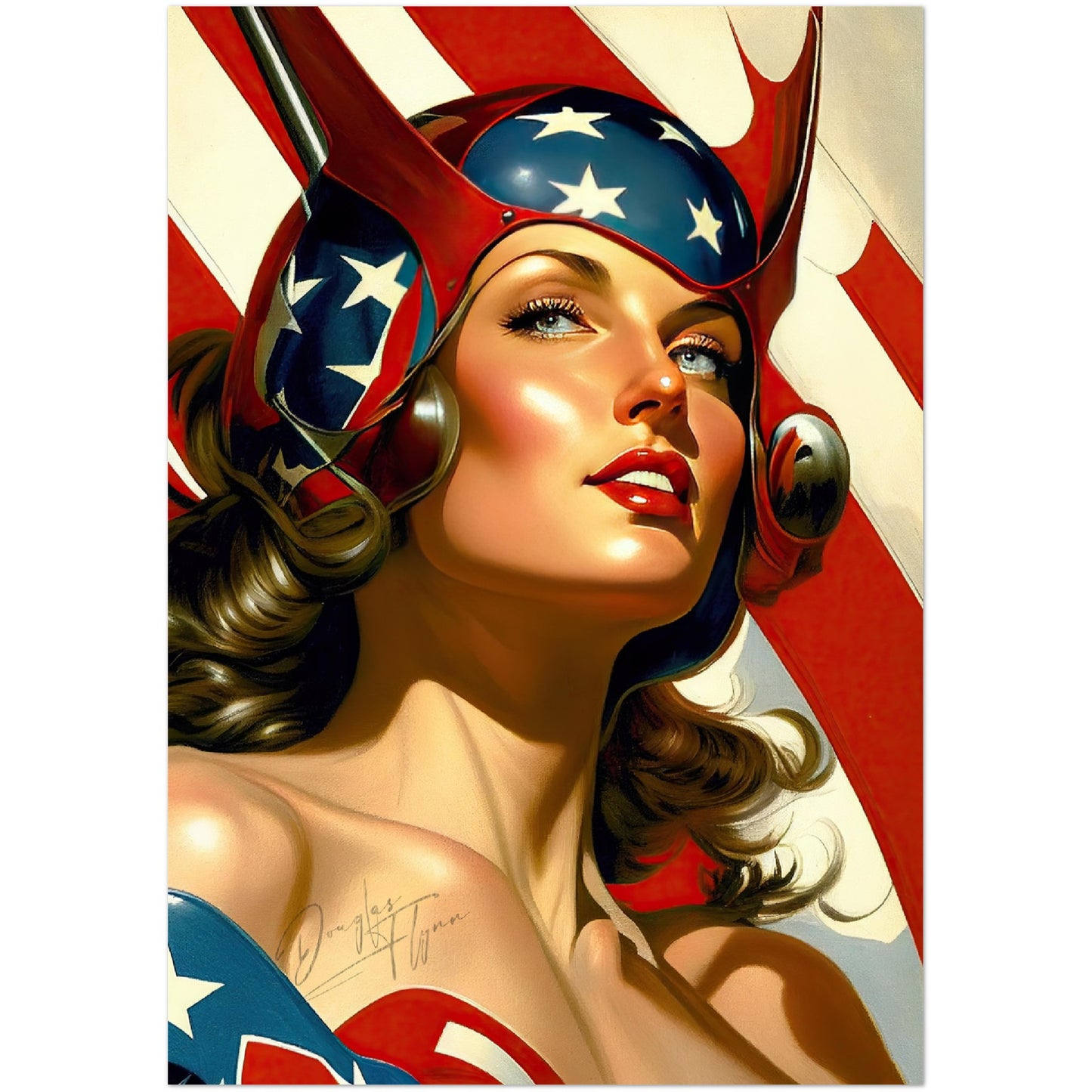 »StarSripedHero« retro poster