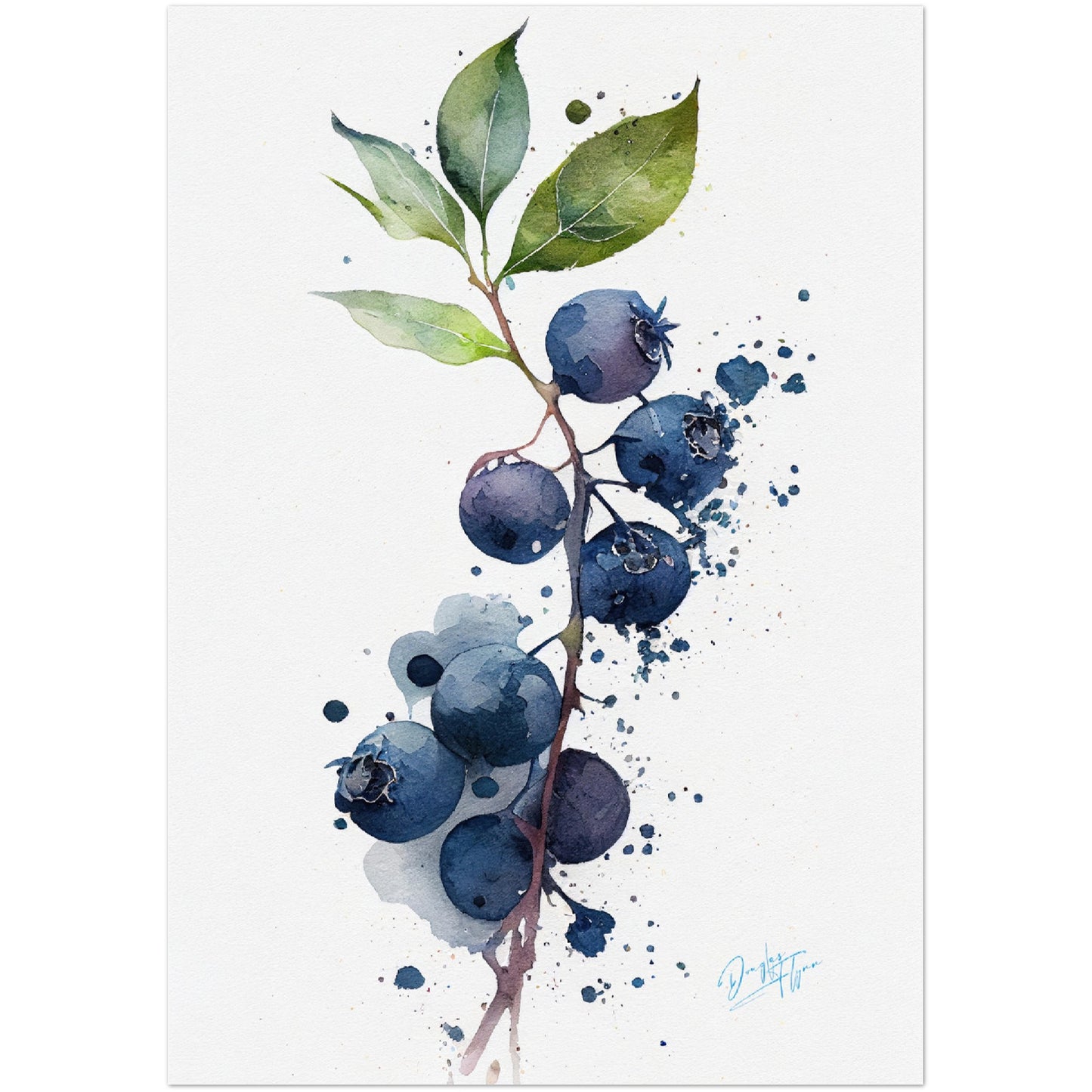 »Blueberry Feelings« retro poster