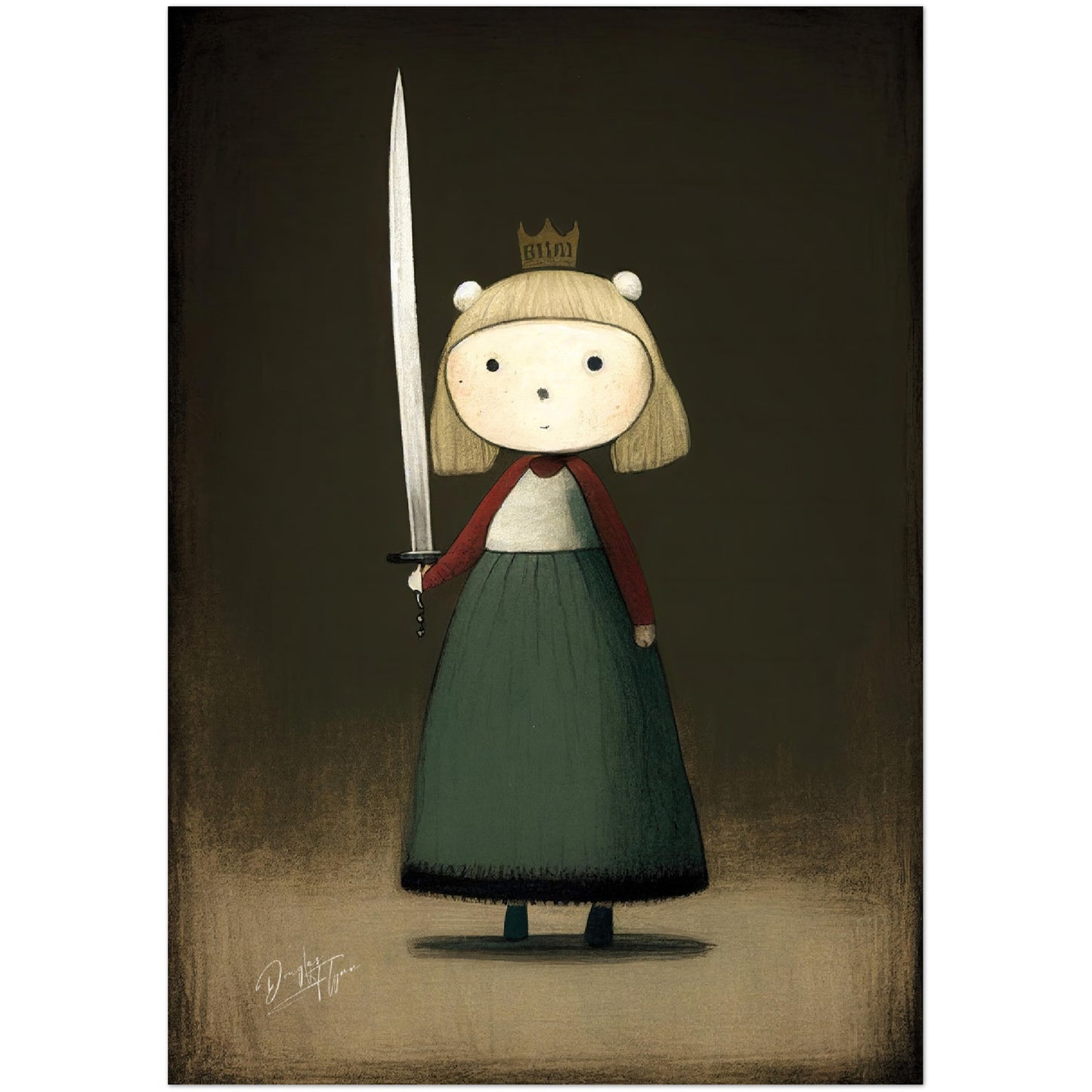 »Grumpy Princess Knight« retro poster