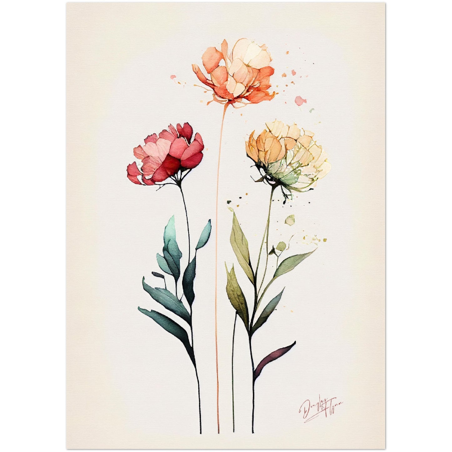 »Bouquet of Serenity« retro poster