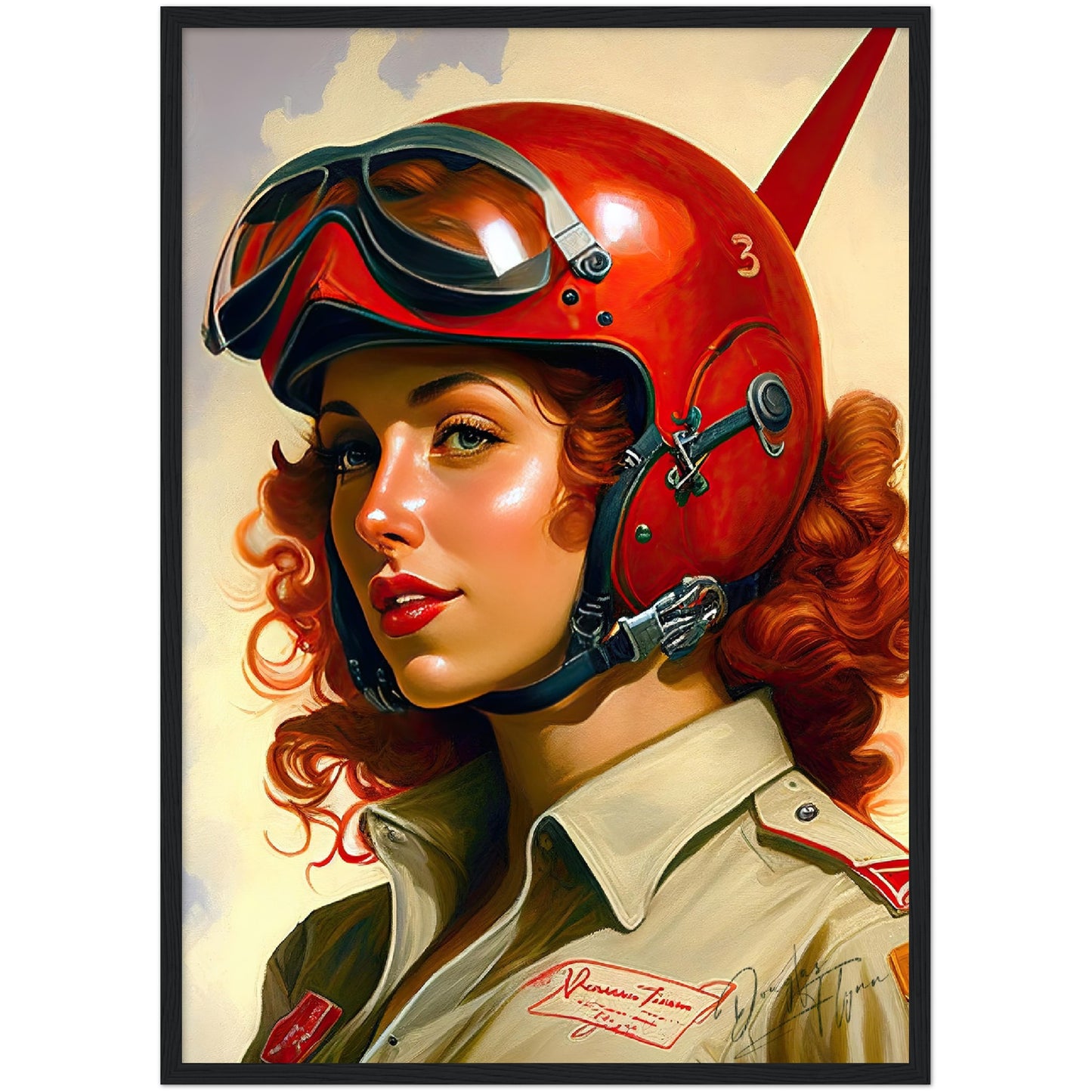 »Together soaring above the clouds« retro poster