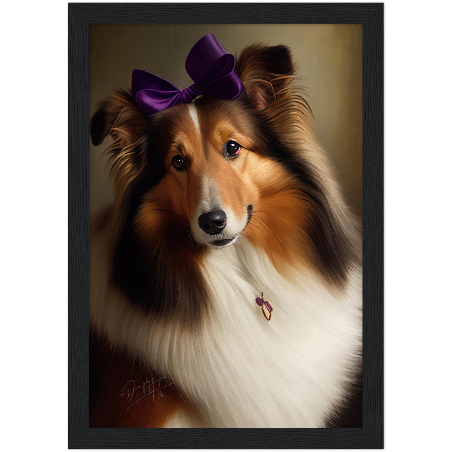 »Shetland Sheepdog med rosett«