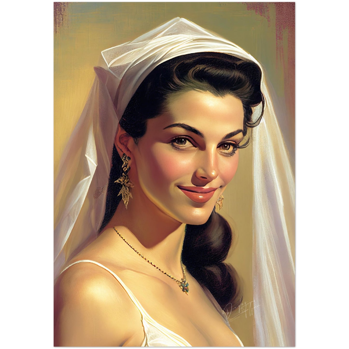 »Bridal Beauty and Style« retro poster