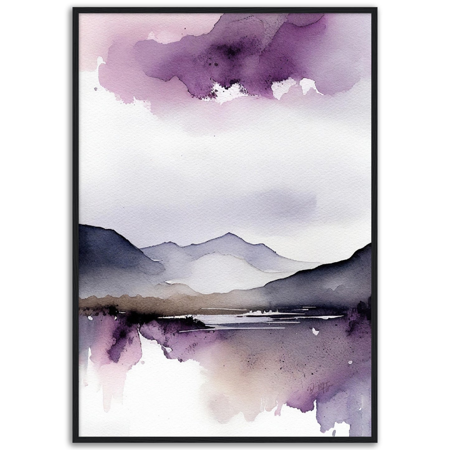 »Purple Mountains« retro poster