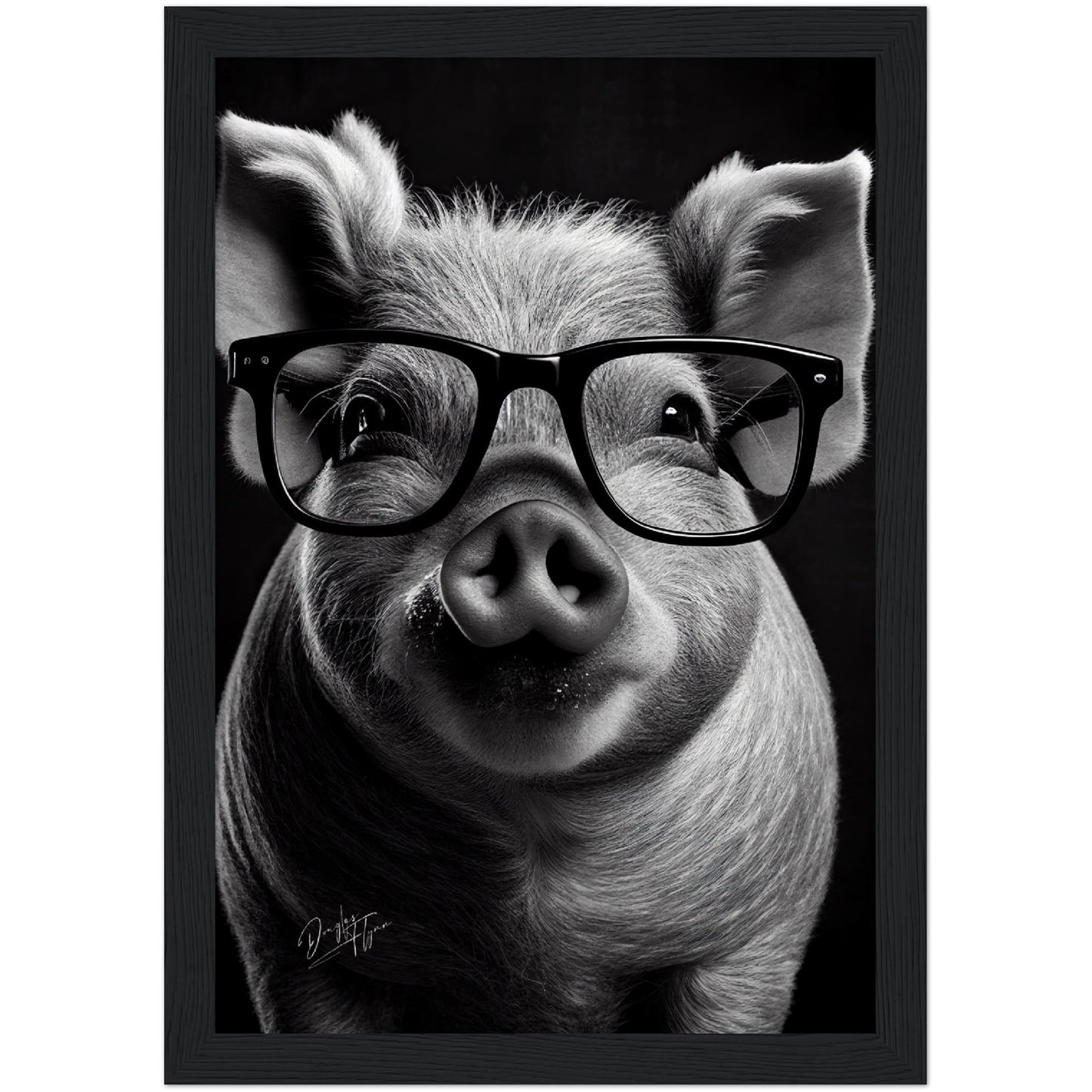 »Brainy Little Piggie« retro poster
