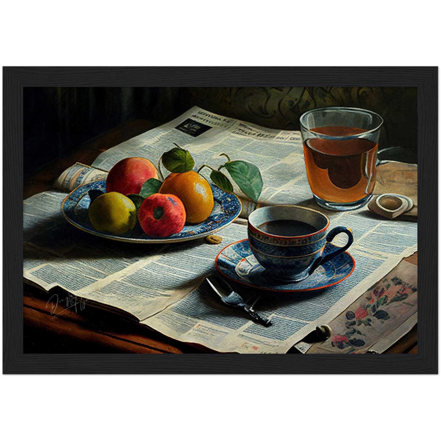 »Table for celebrating love« retro poster