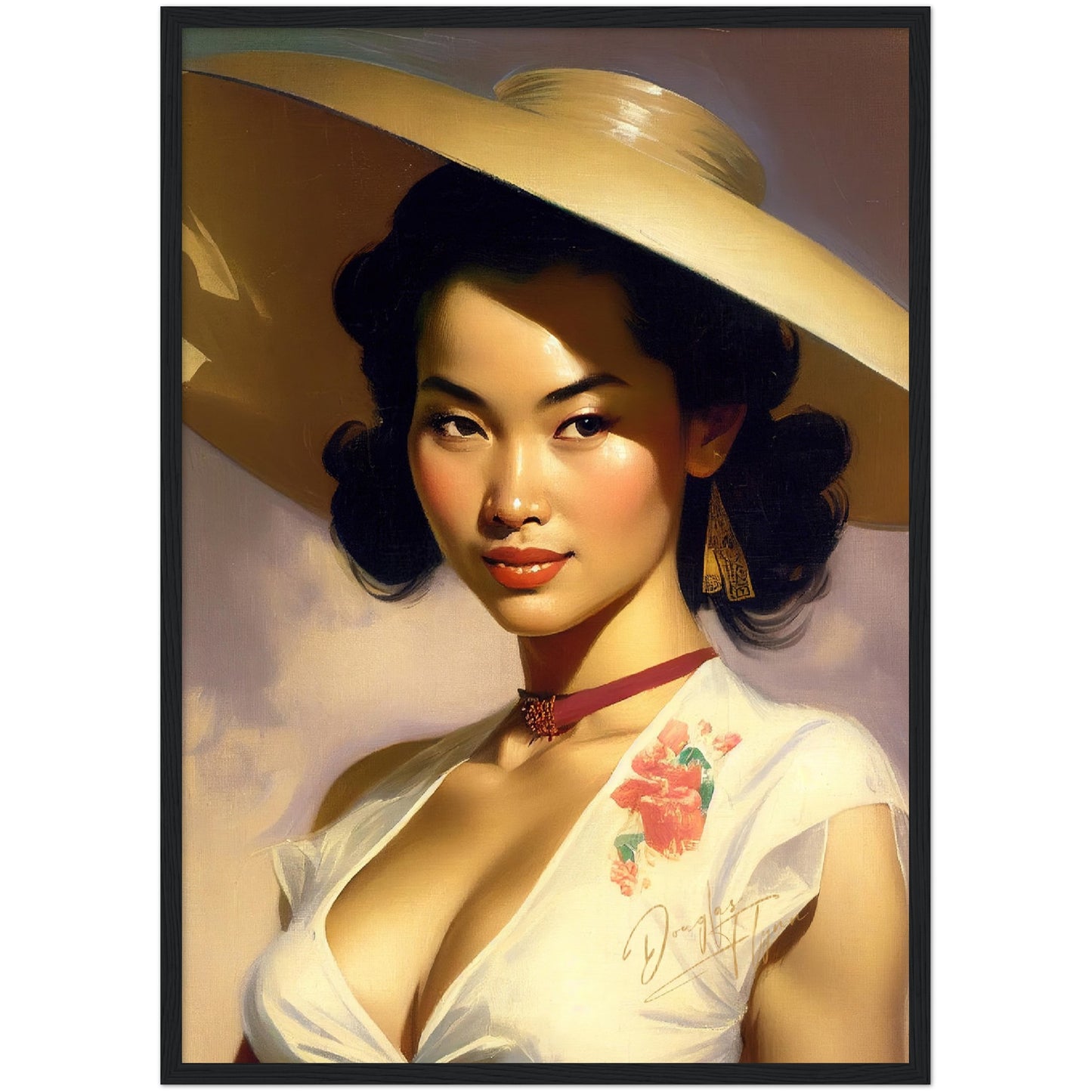 »Gloria's Glamorous Glow« retro poster