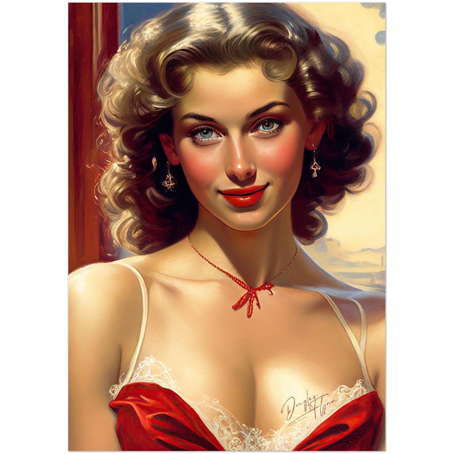 »Belles Balcony« retro poster