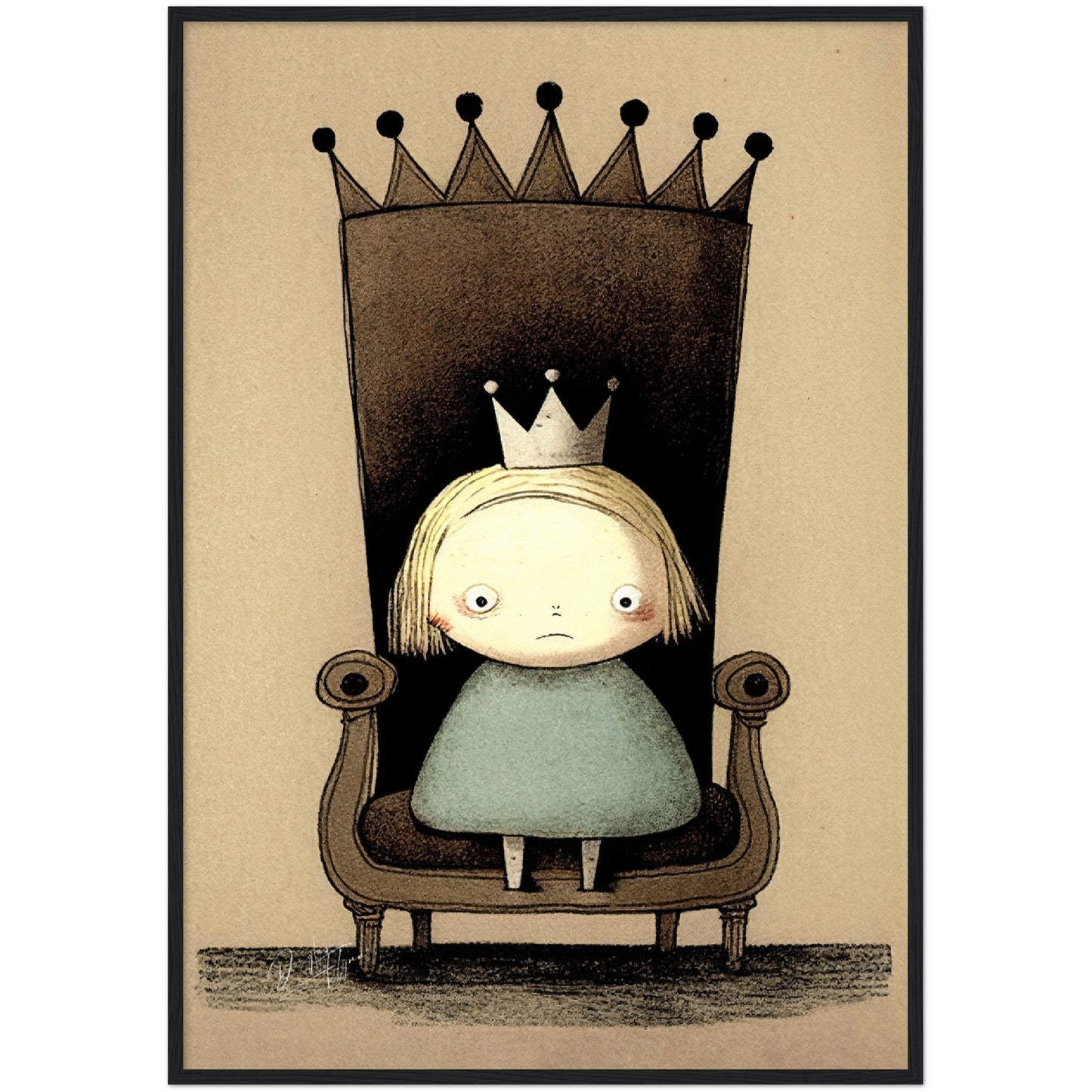 »Grumpy Little Princess« retro poster