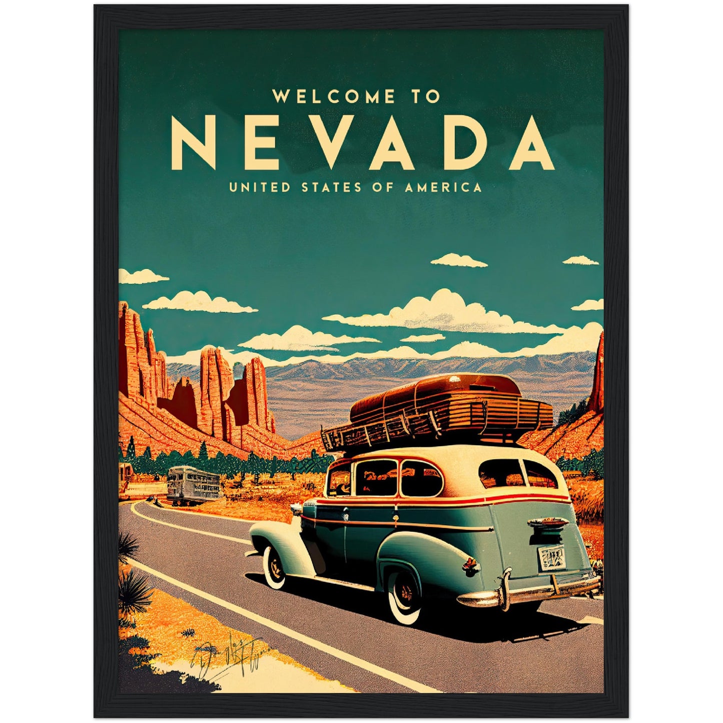 »Nevada, travel poster no 1« retro poster