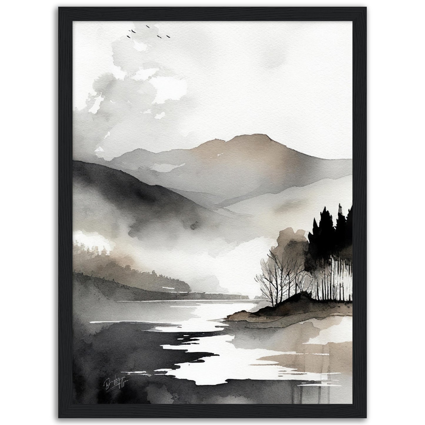 »Autumn Lake« retro poster